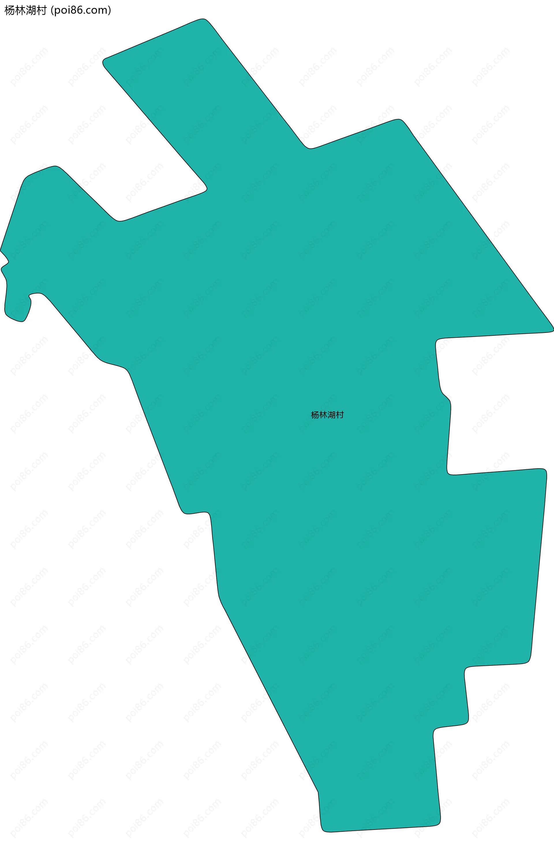 杨林湖村边界地图