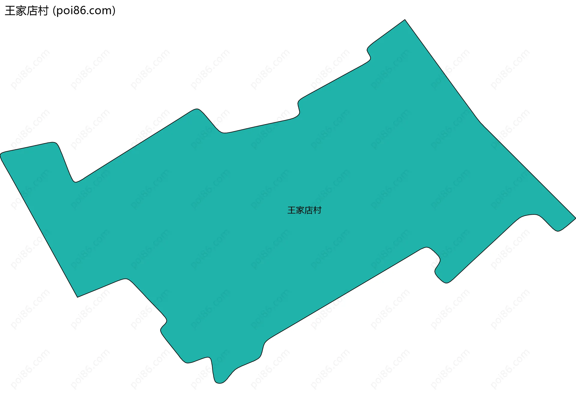 王家店村边界地图