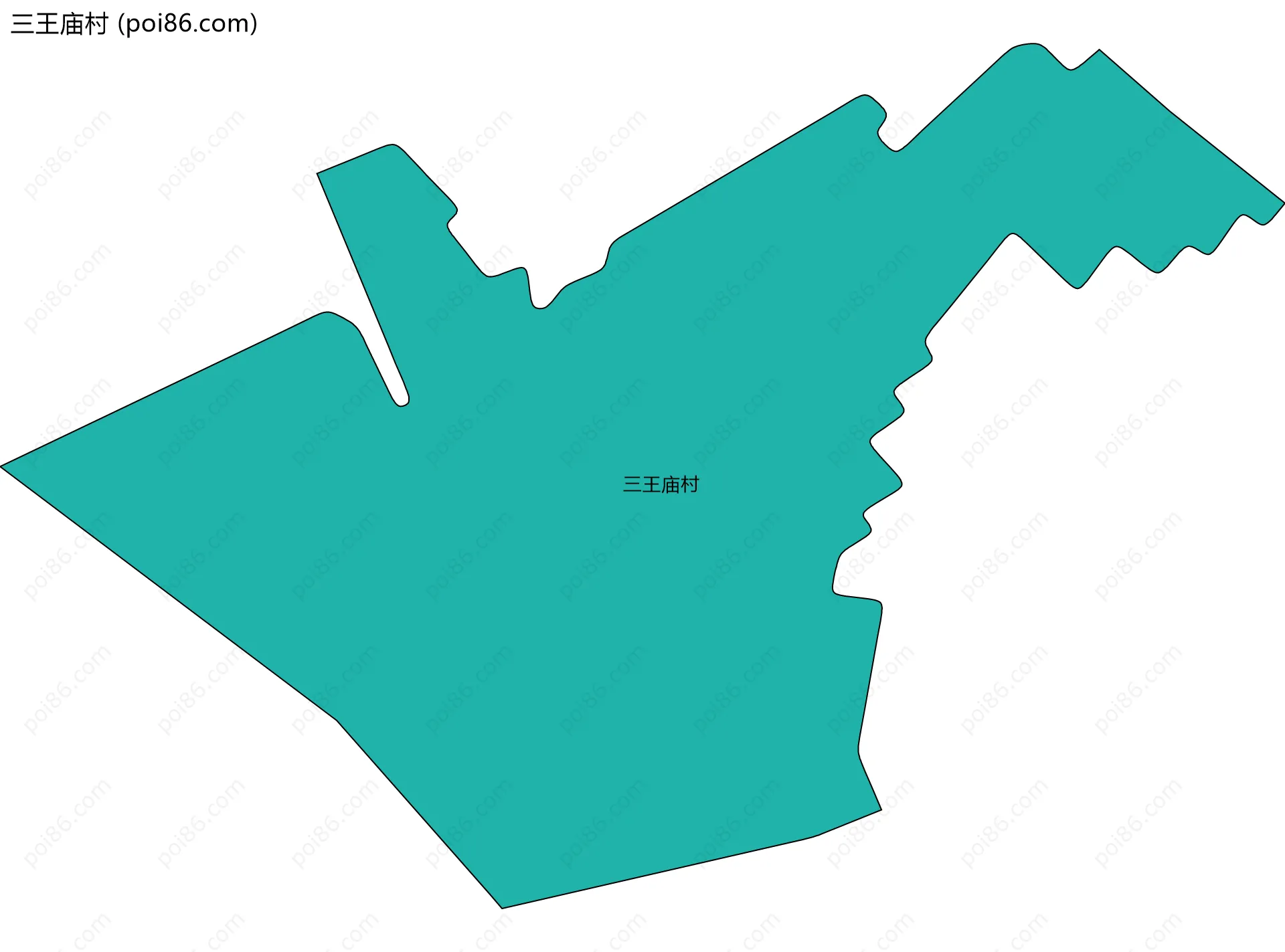 三王庙村边界地图