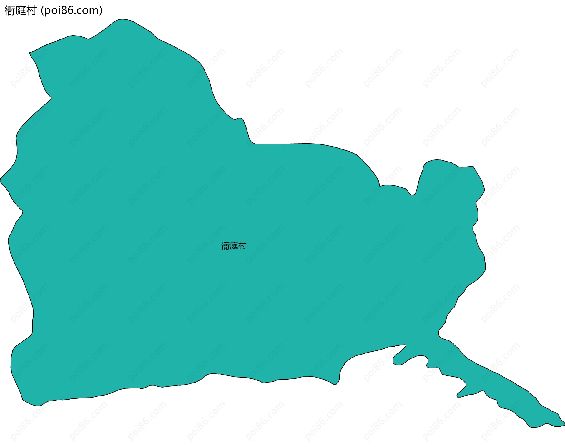 衙庭村边界地图