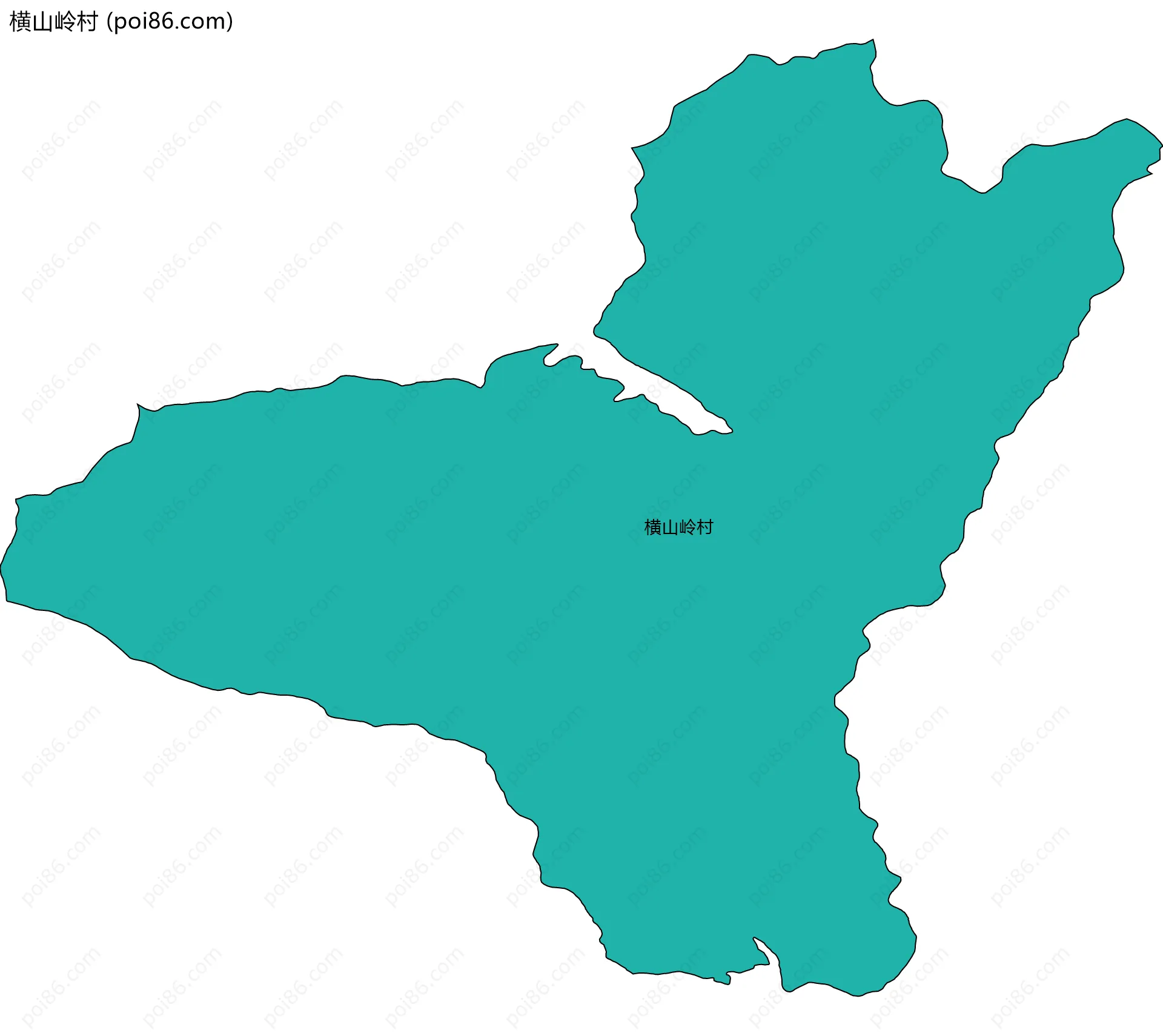 横山岭村边界地图