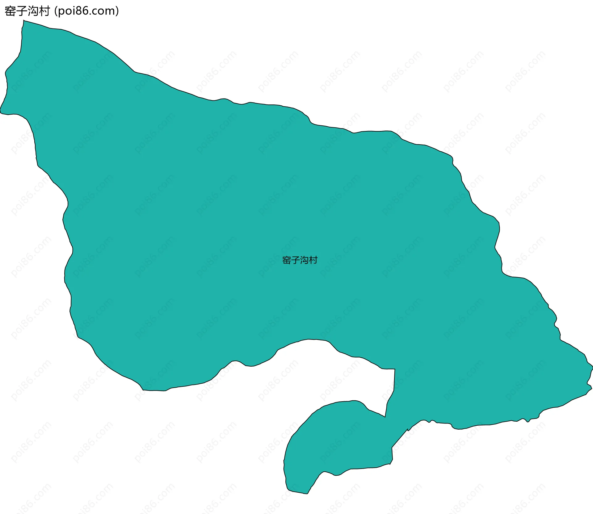 窑子沟村边界地图