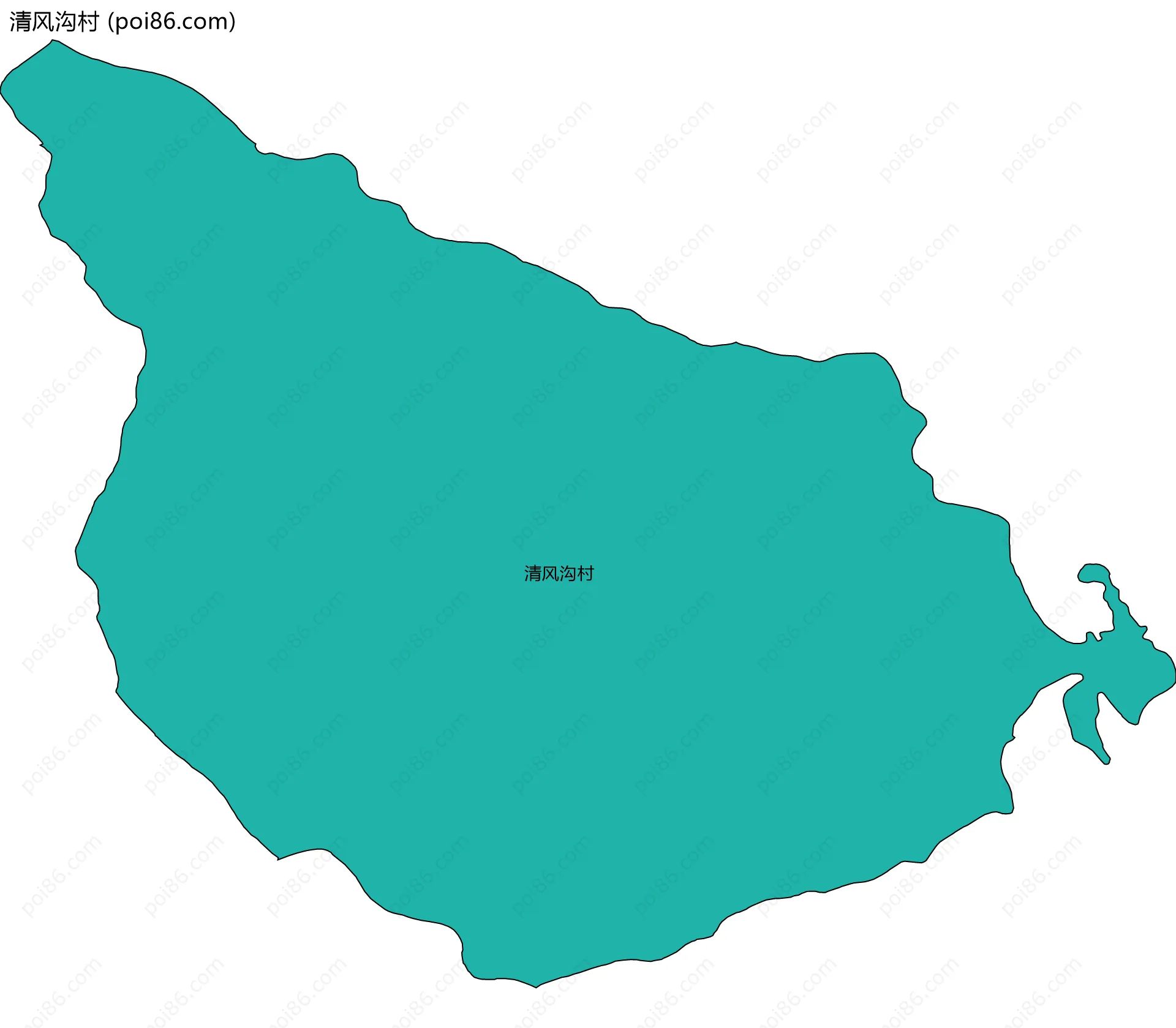 清风沟村边界地图