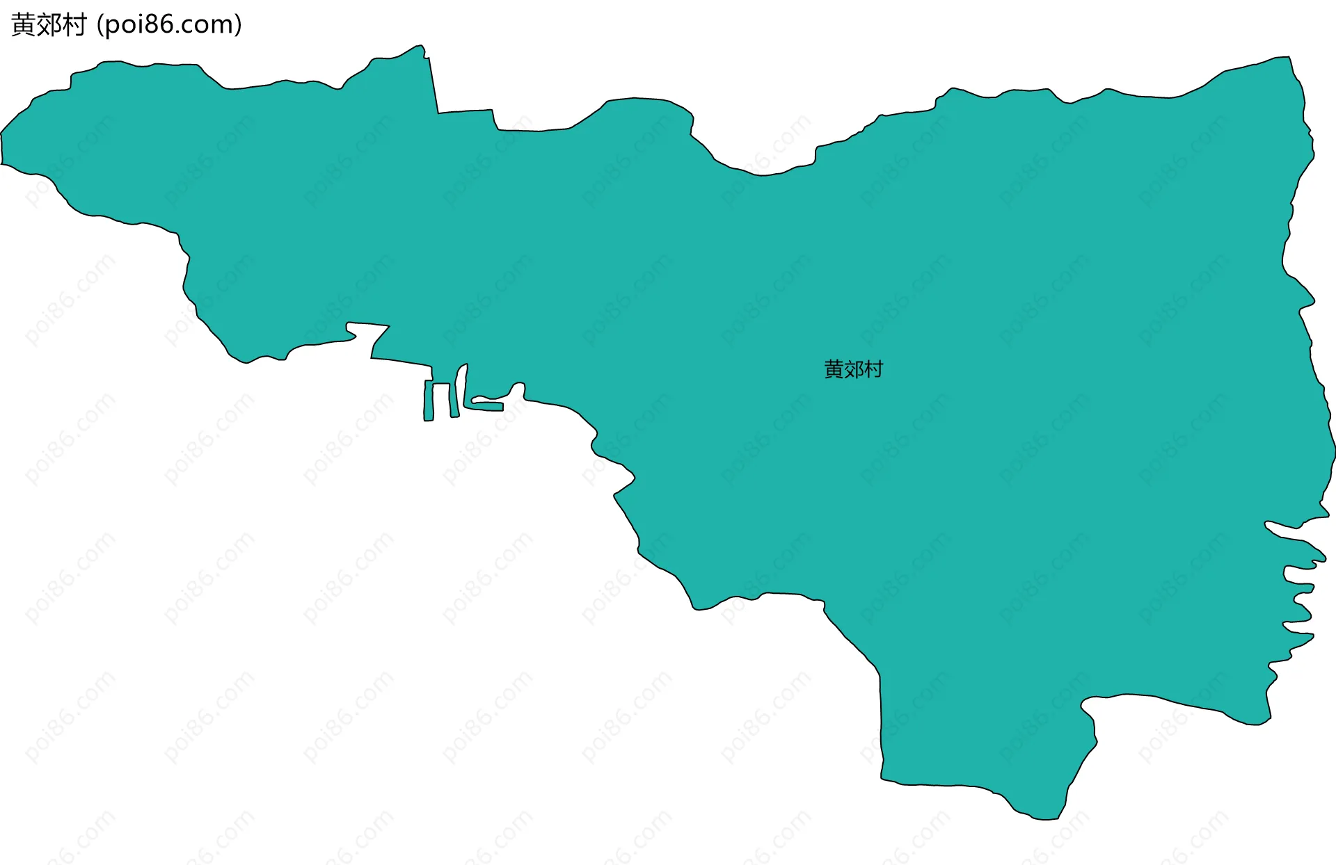 黄郊村边界地图