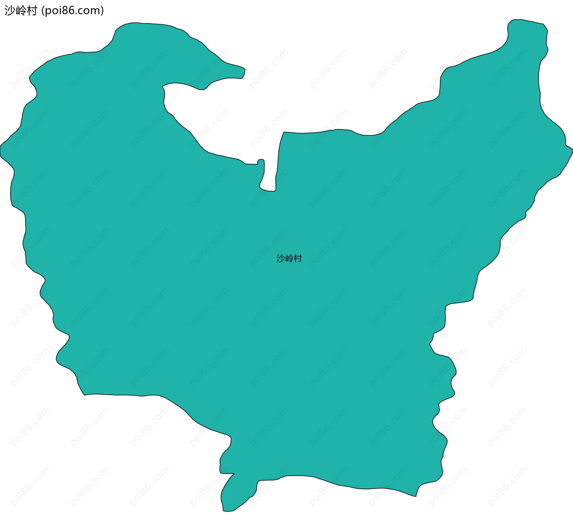 沙岭村边界地图