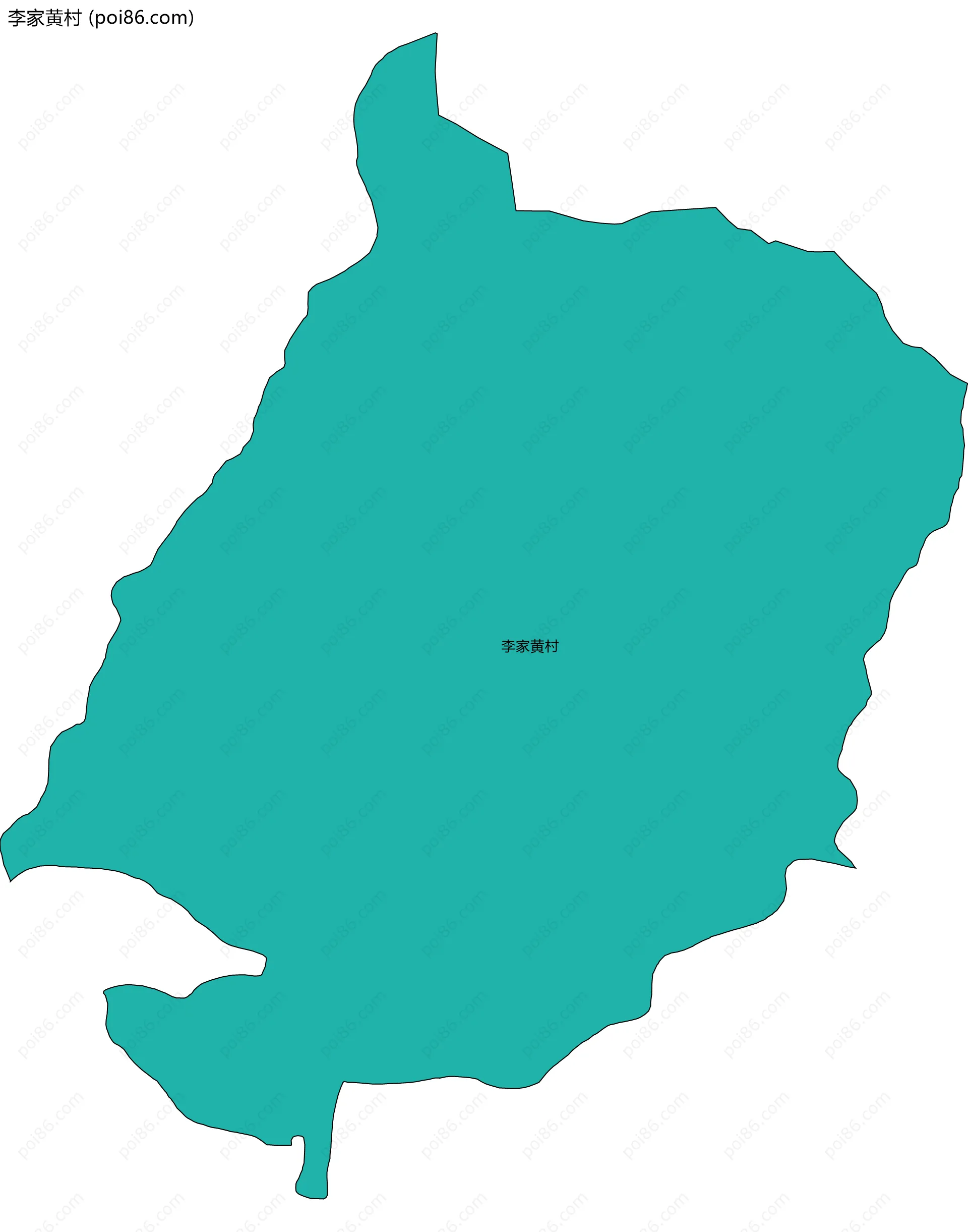 李家黄村边界地图