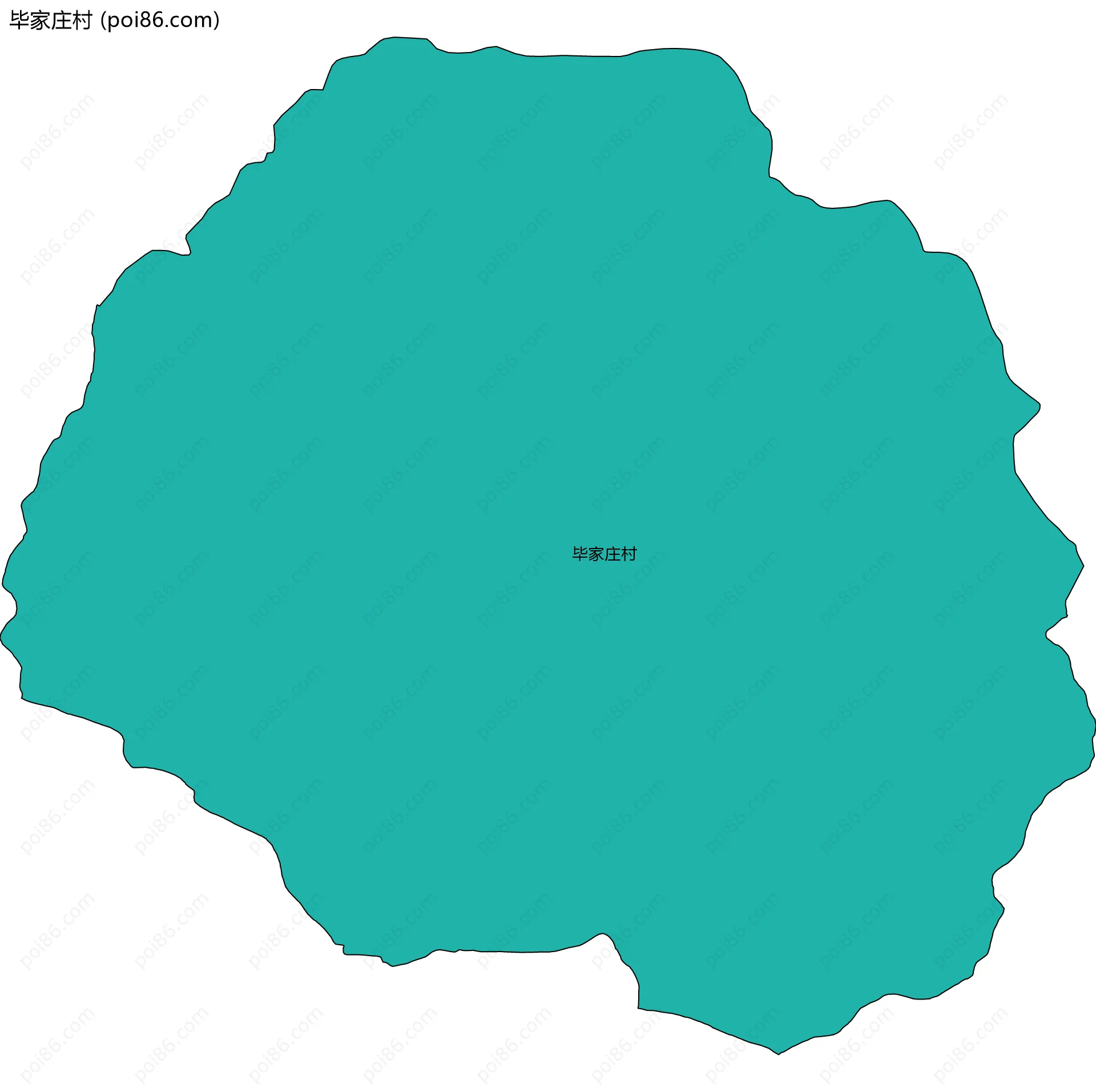 毕家庄村边界地图