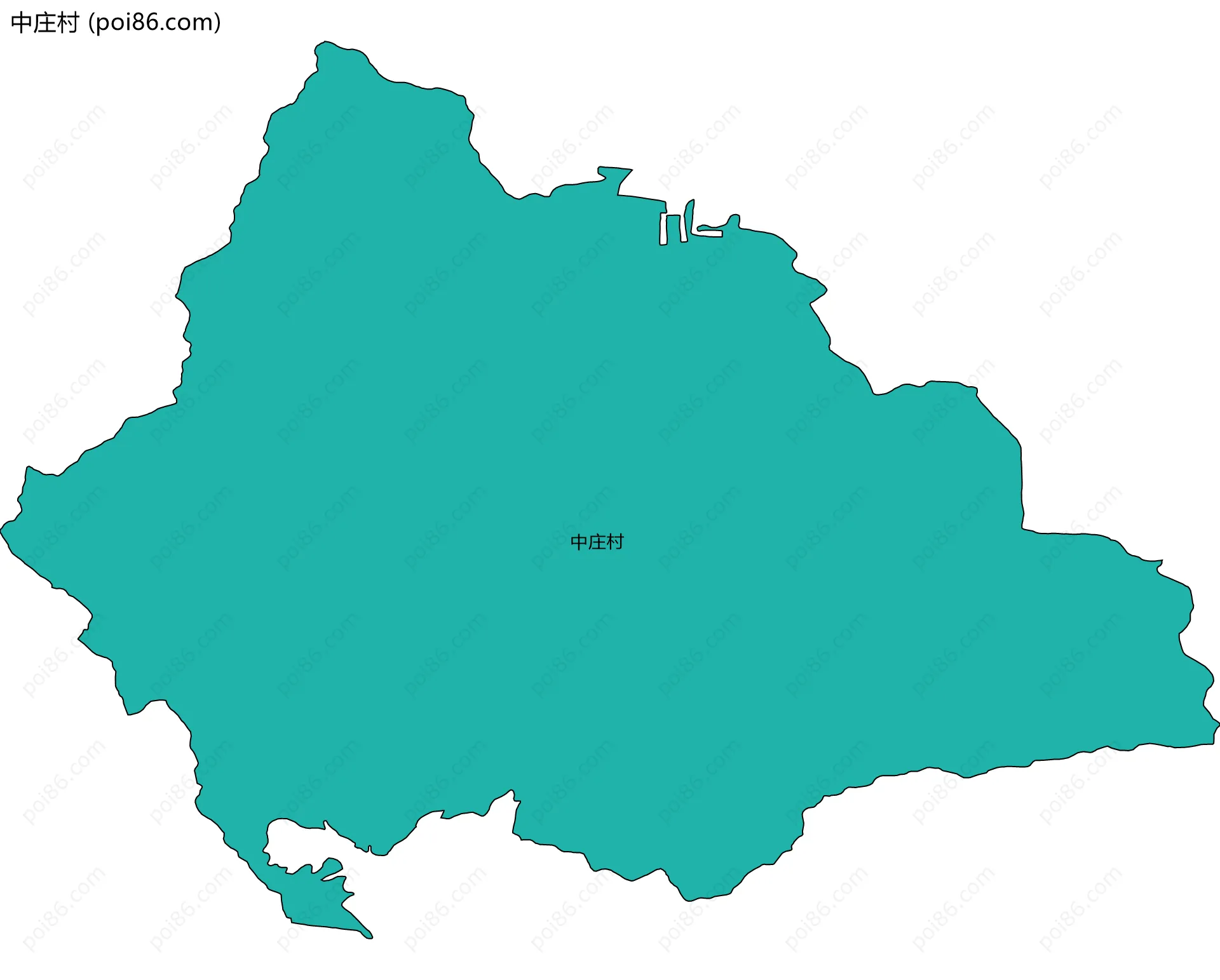 中庄村边界地图