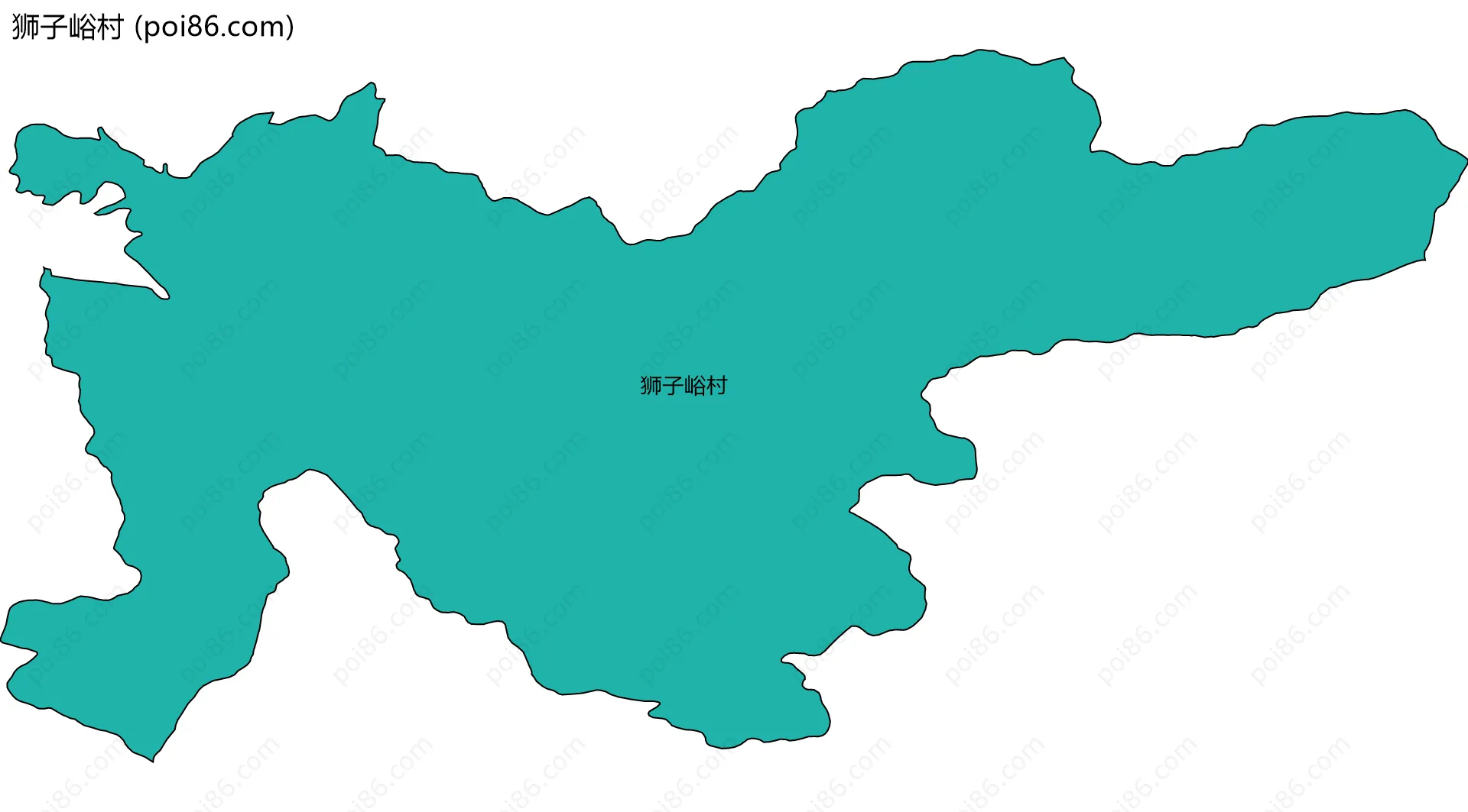 狮子峪村边界地图