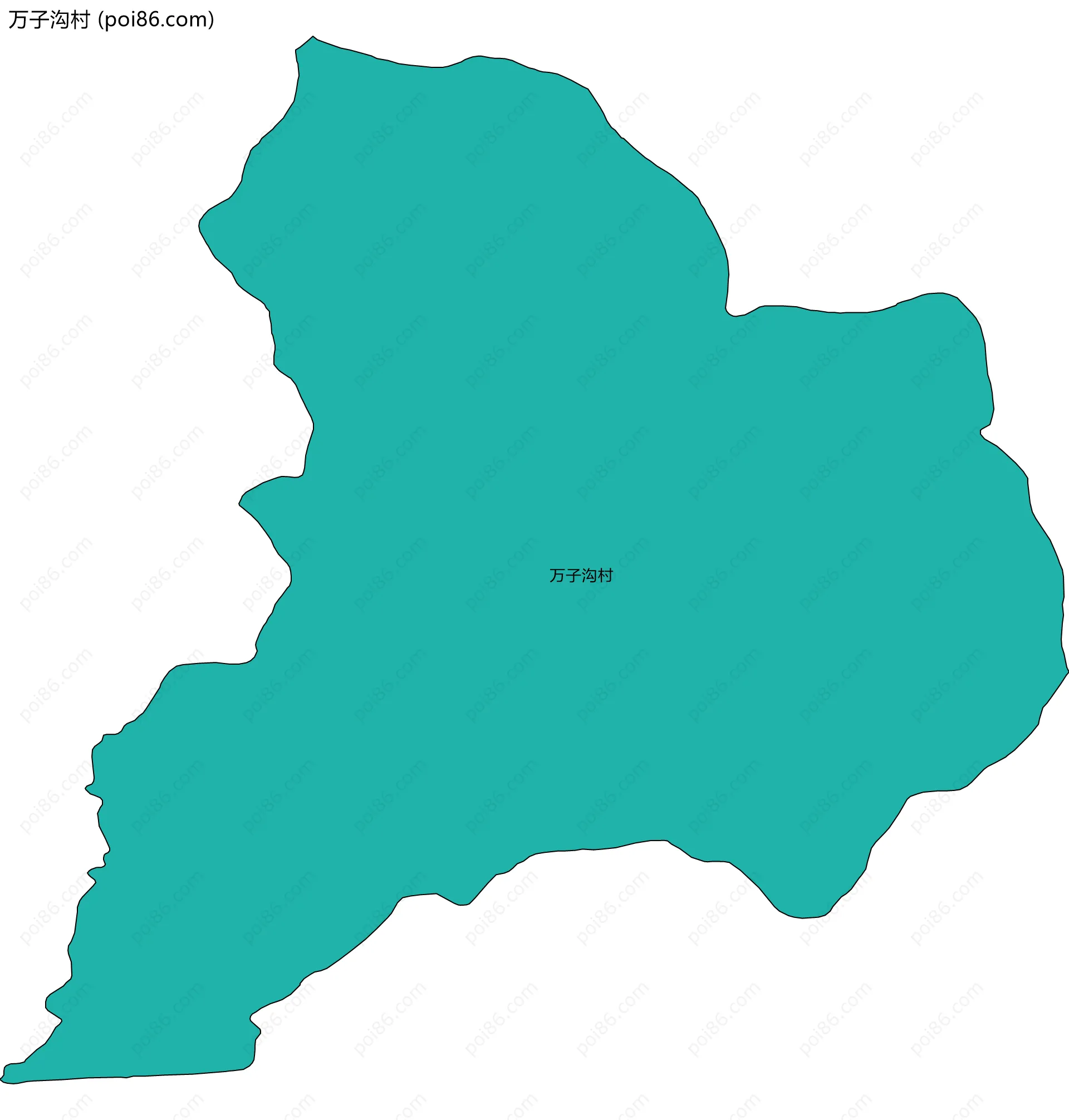 万子沟村边界地图