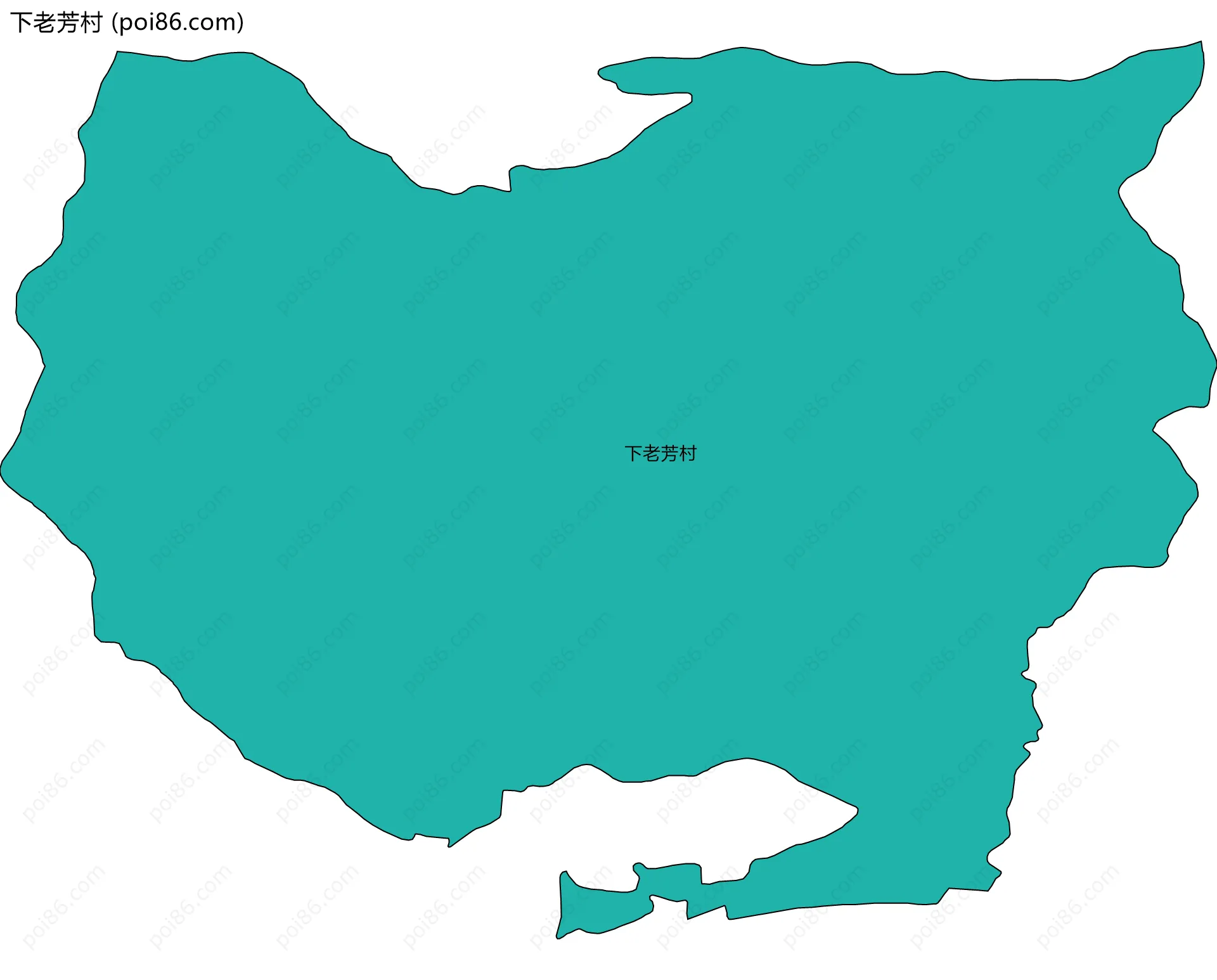 下老芳村边界地图