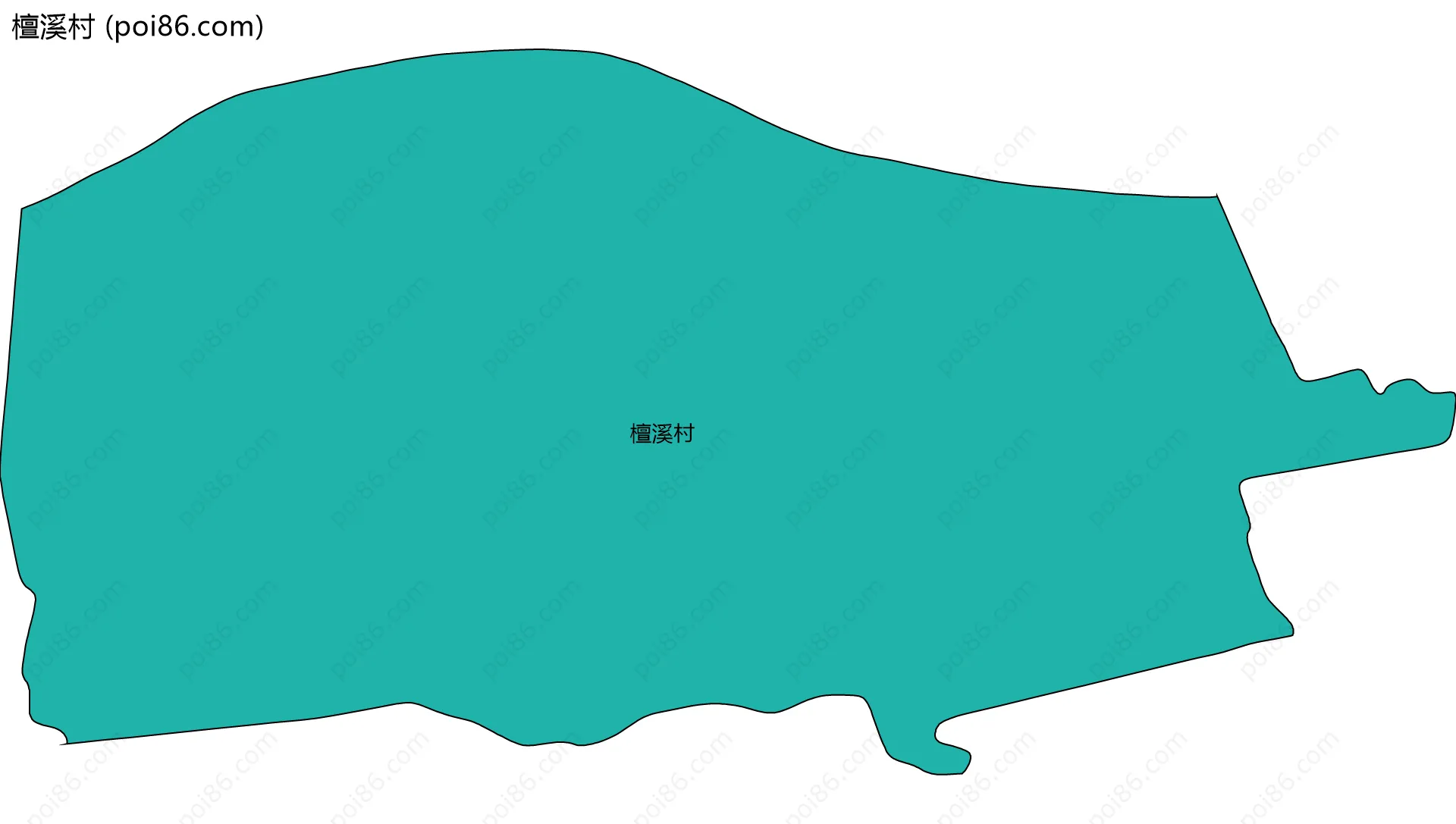 檀溪村边界地图