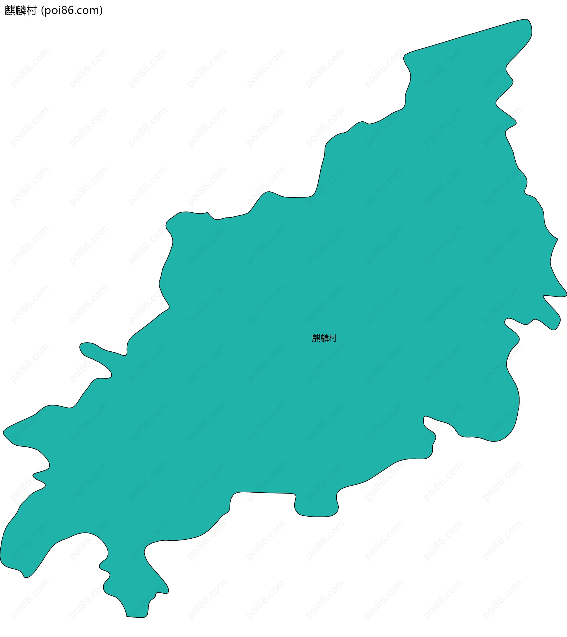 麒麟村边界地图