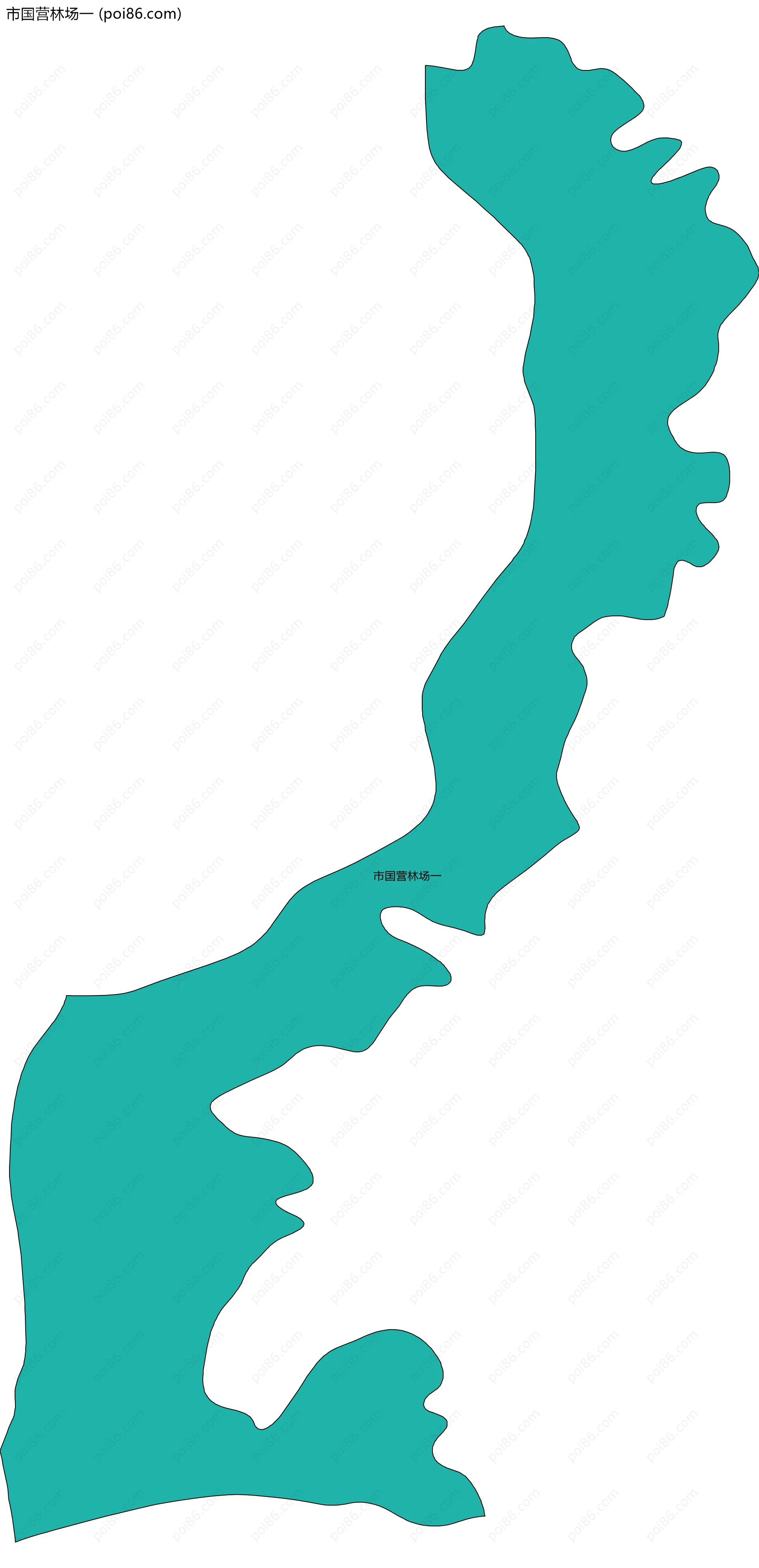 市国营林场一边界地图