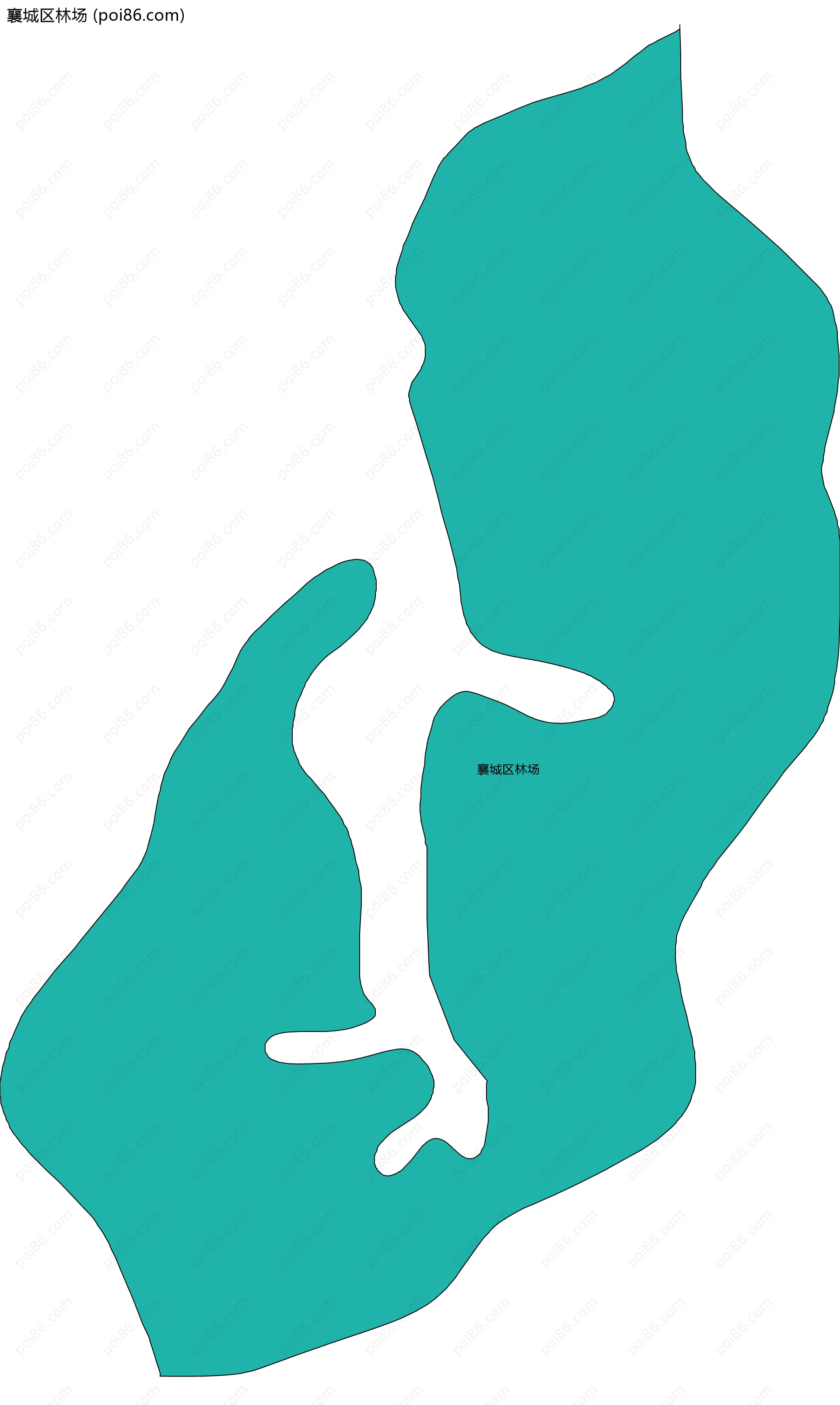 襄城区林场边界地图