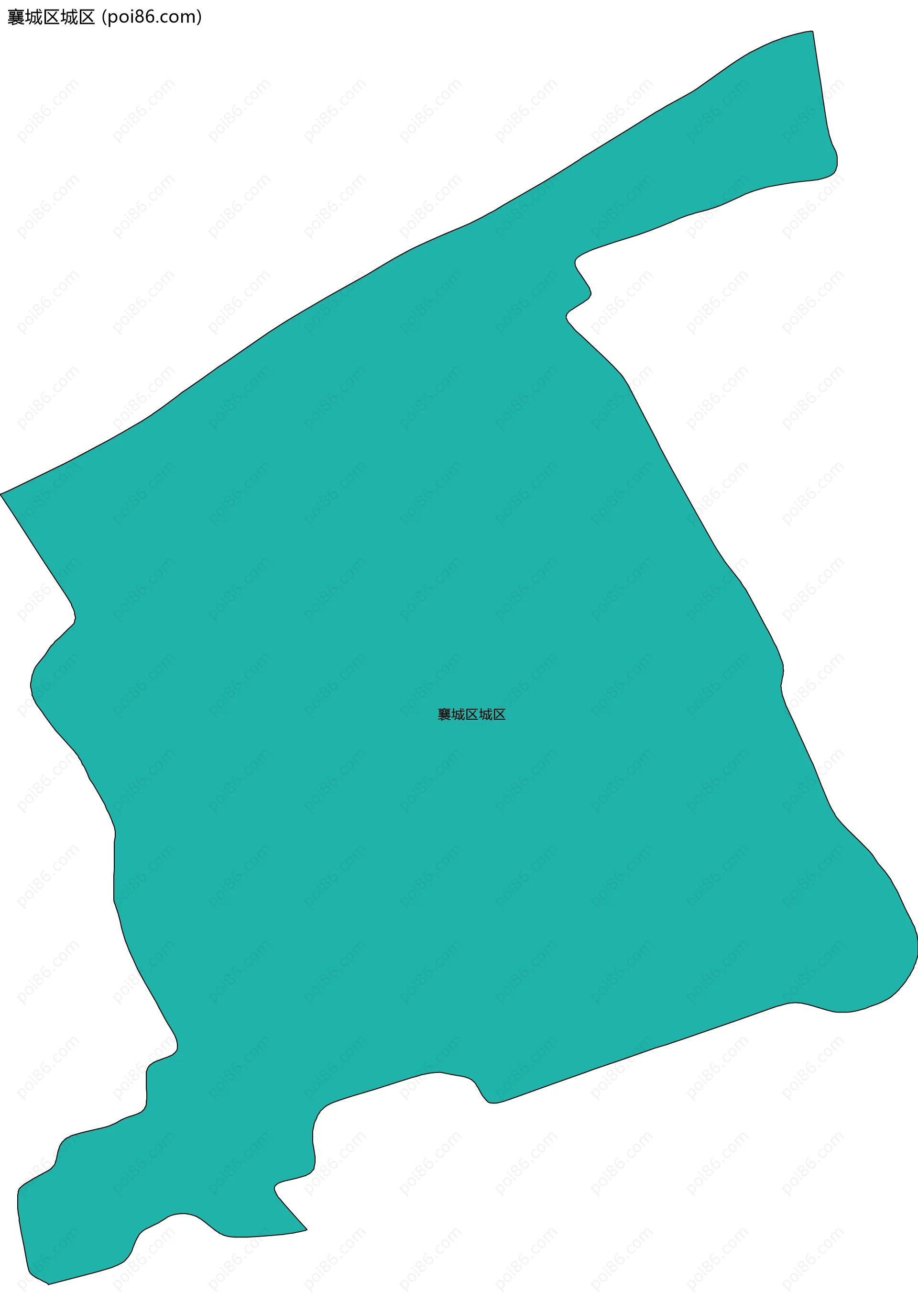 襄城区城区边界地图