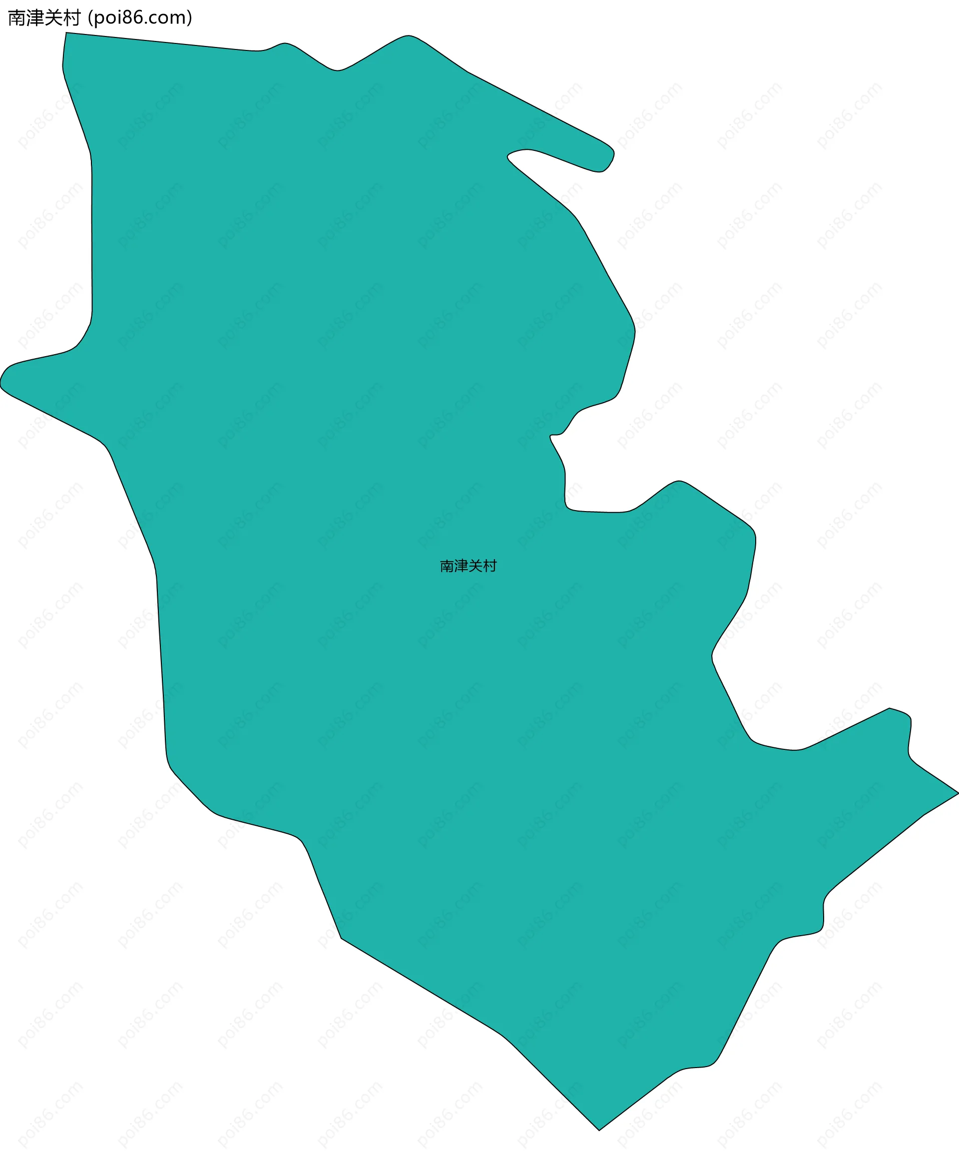 南津关村边界地图