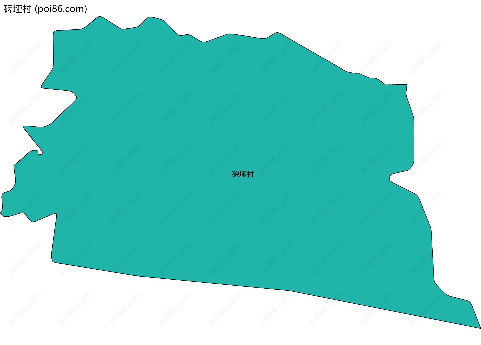 碑垭村边界地图