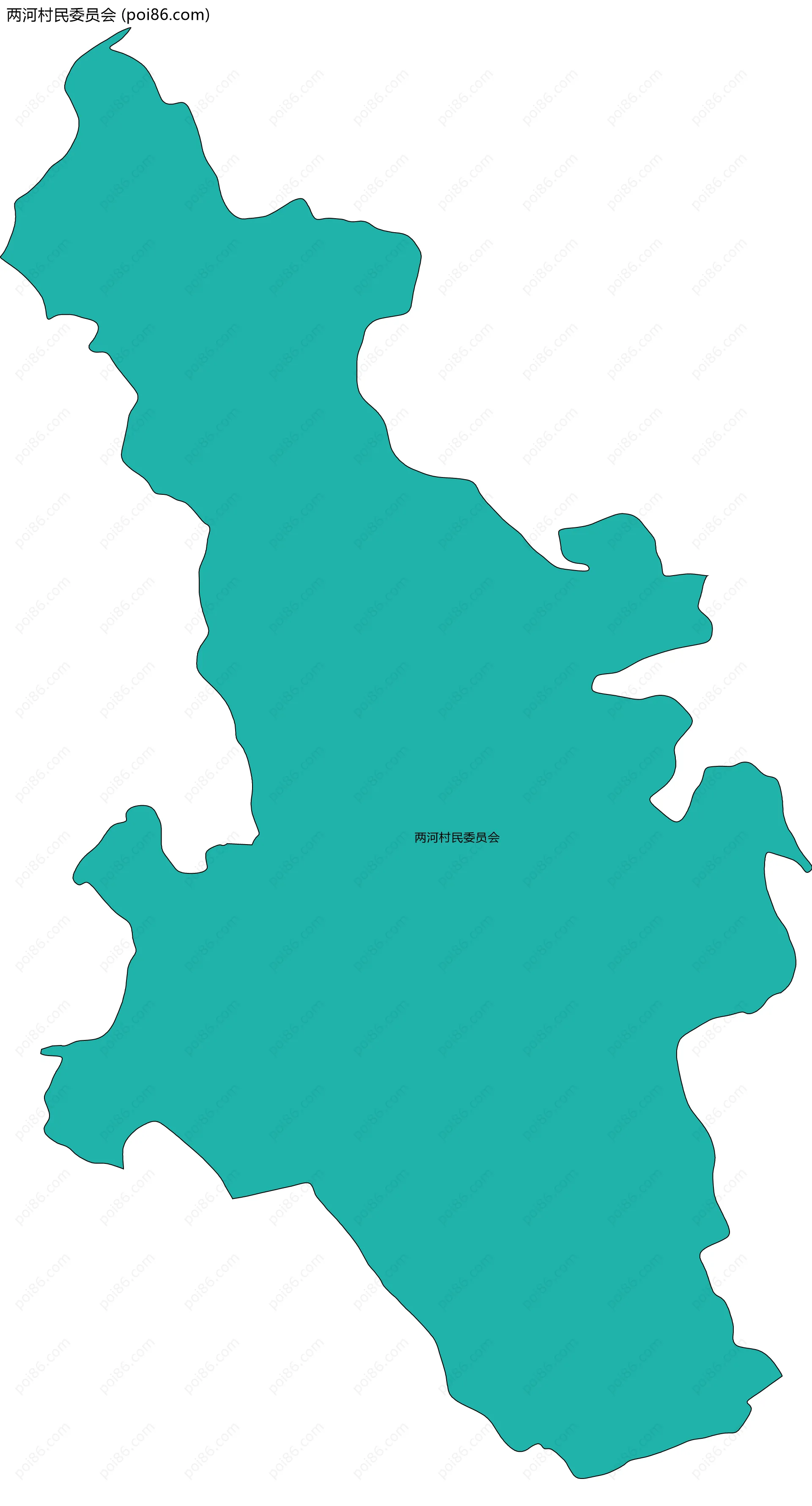 两河村民委员会边界地图