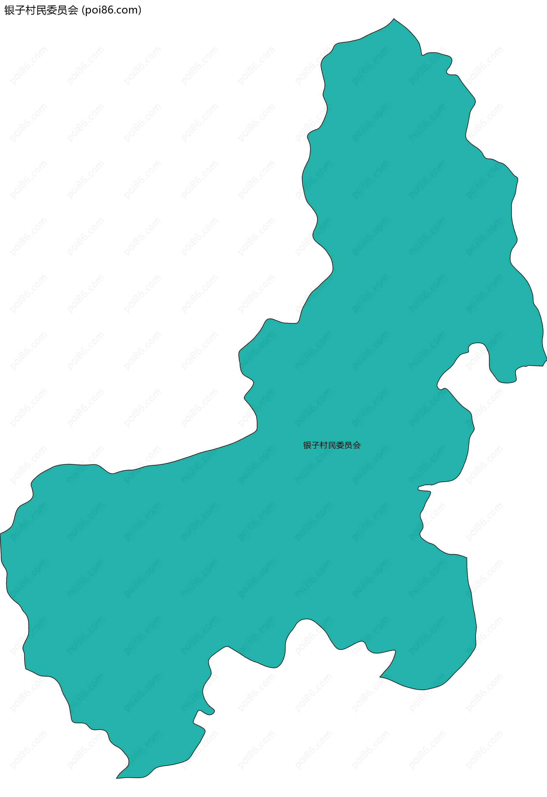 银子村民委员会边界地图