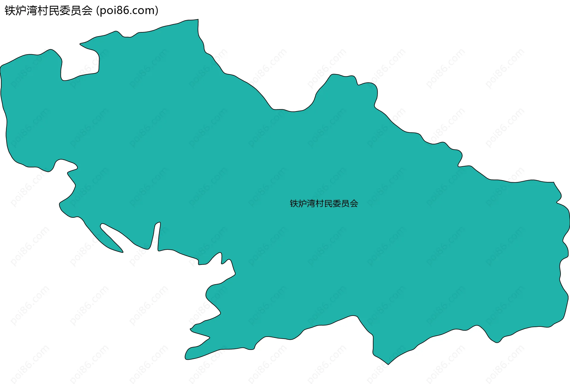 铁炉湾村民委员会边界地图