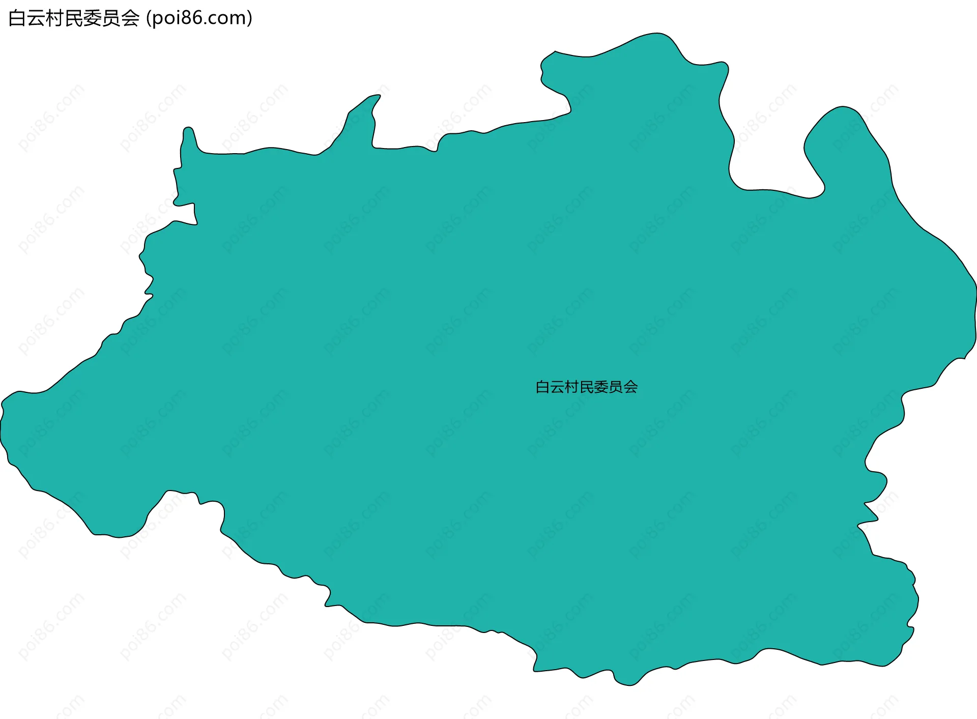 白云村民委员会边界地图