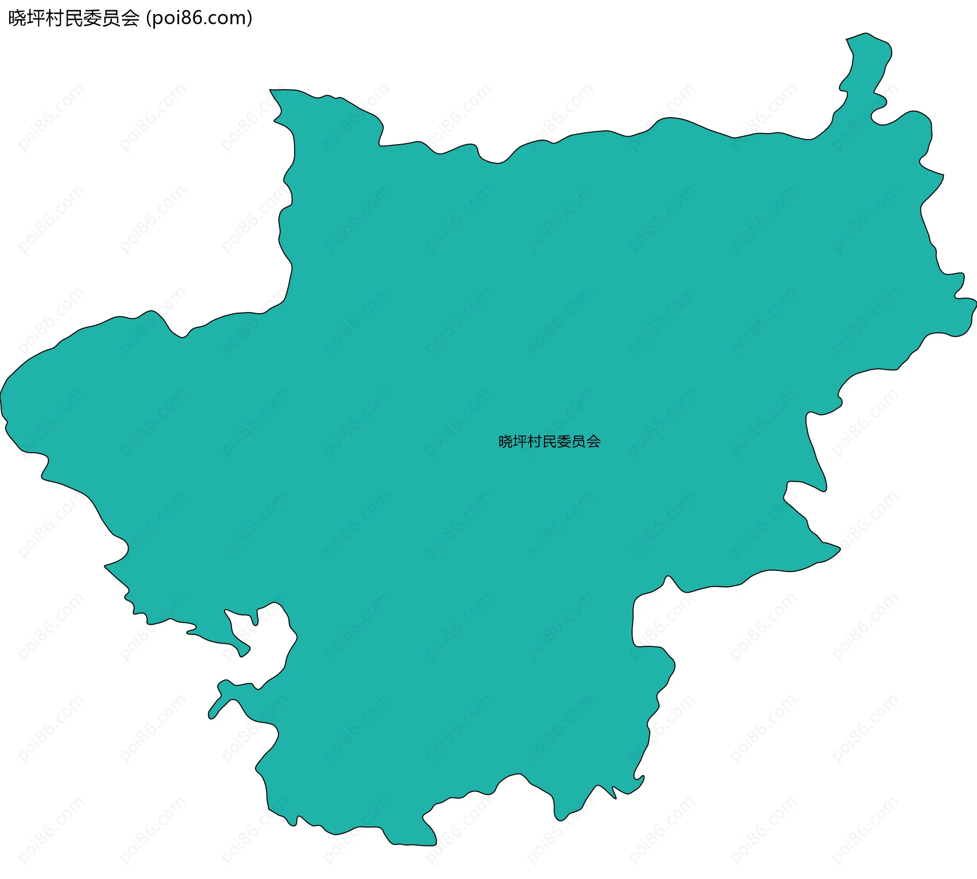 晓坪村民委员会边界地图