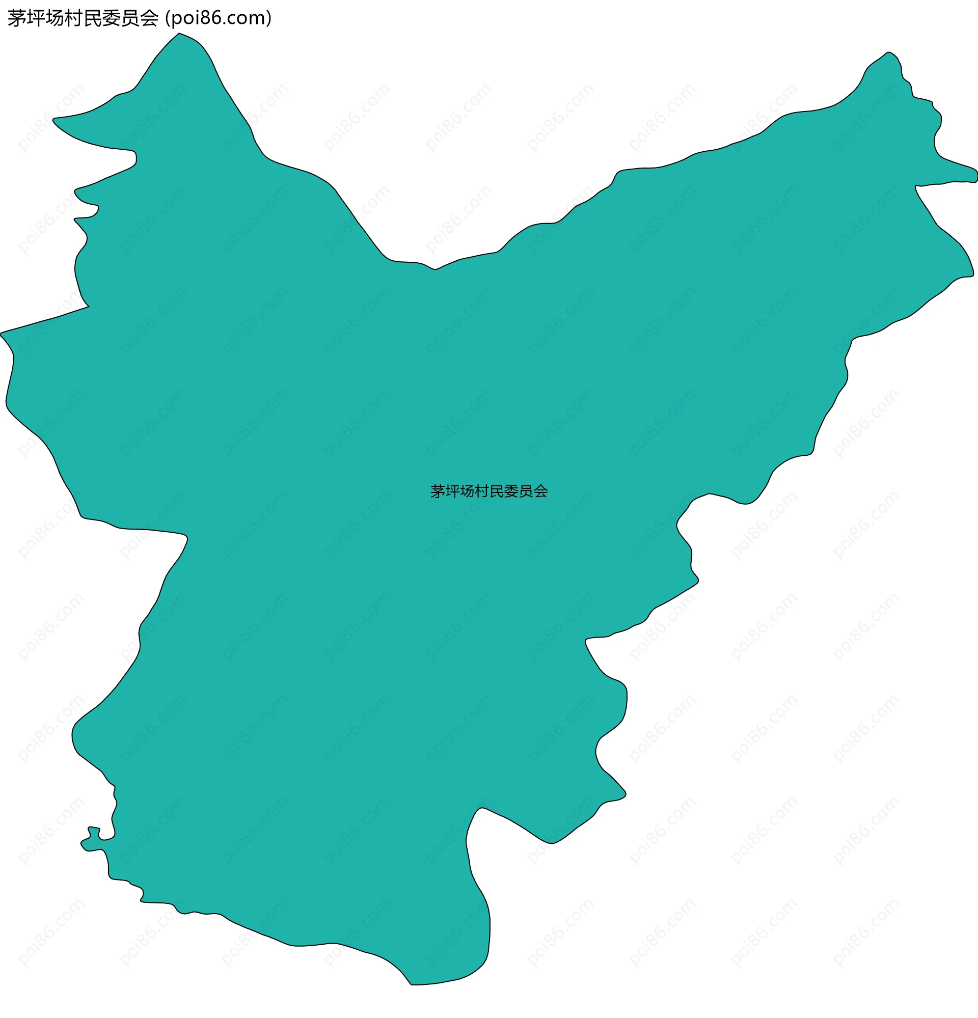 茅坪场村民委员会边界地图