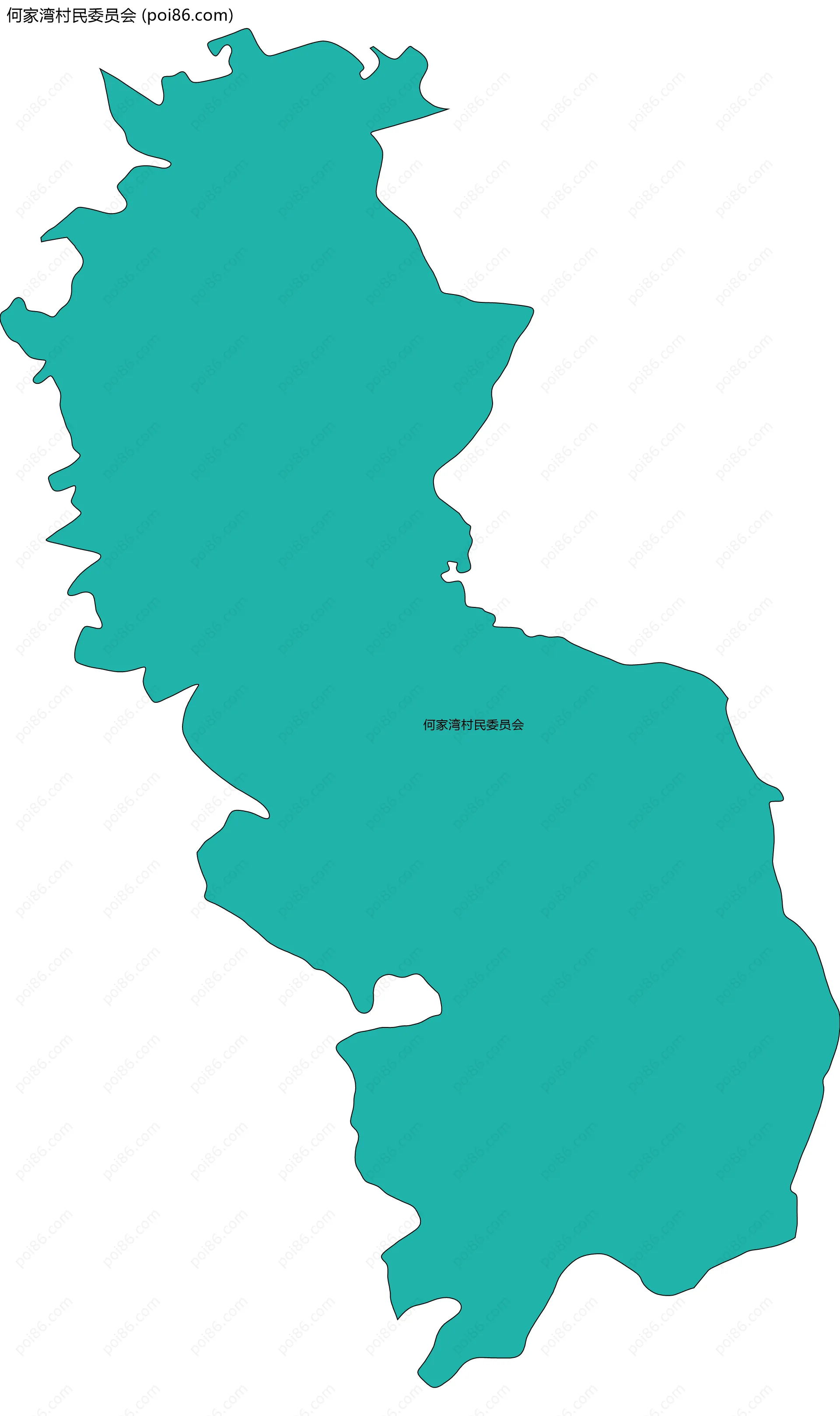 何家湾村民委员会边界地图