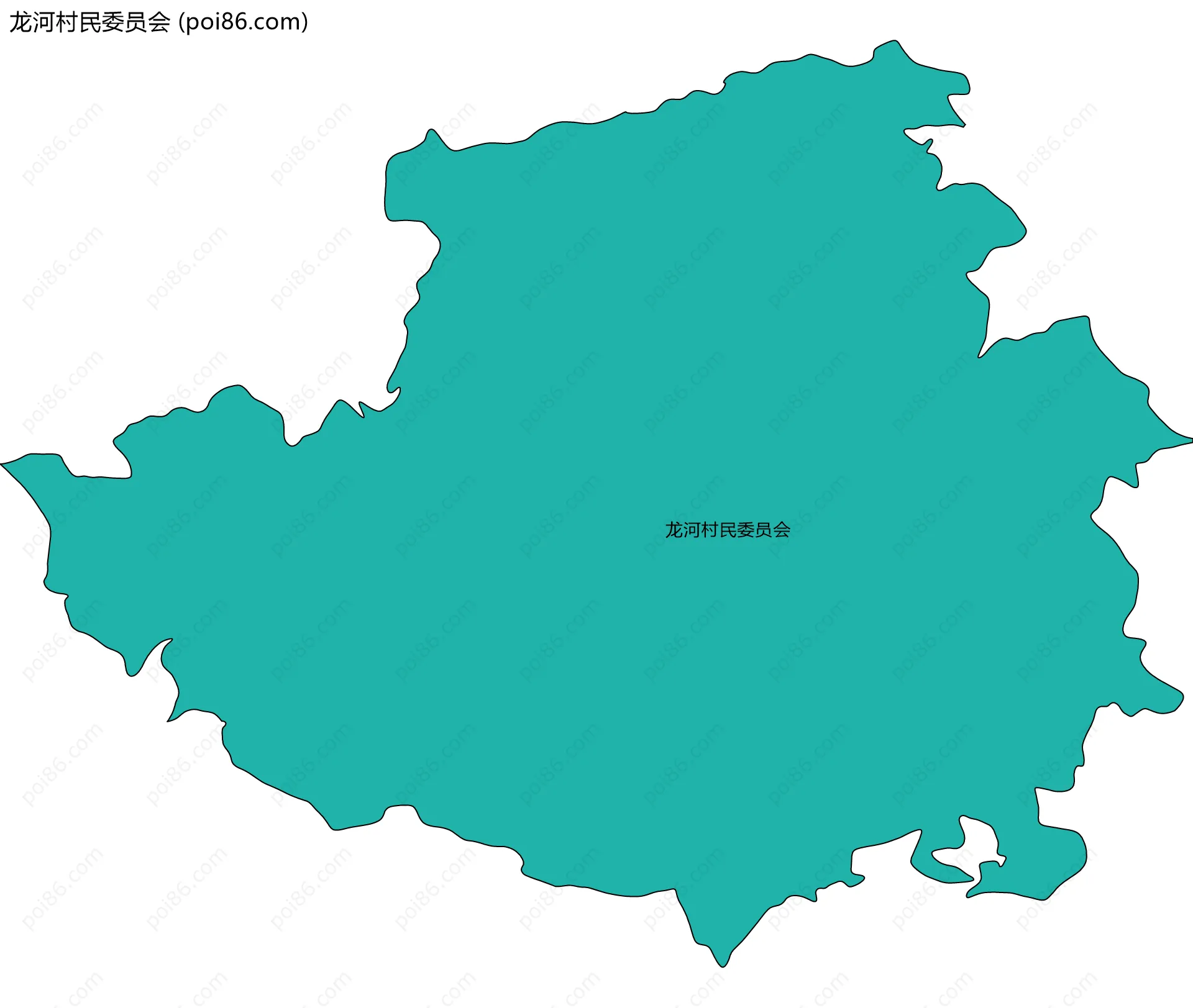 龙河村民委员会边界地图