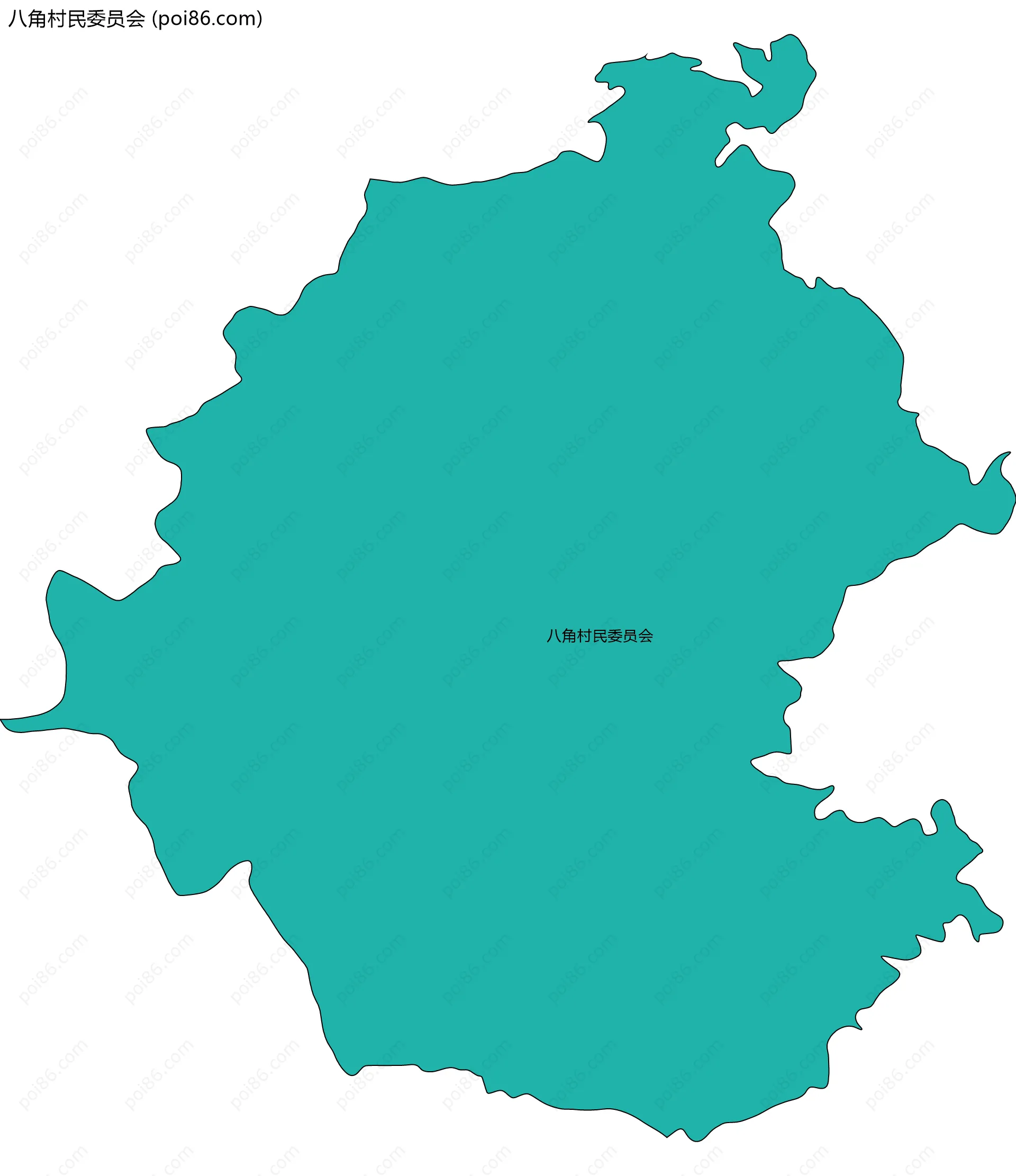八角村民委员会边界地图