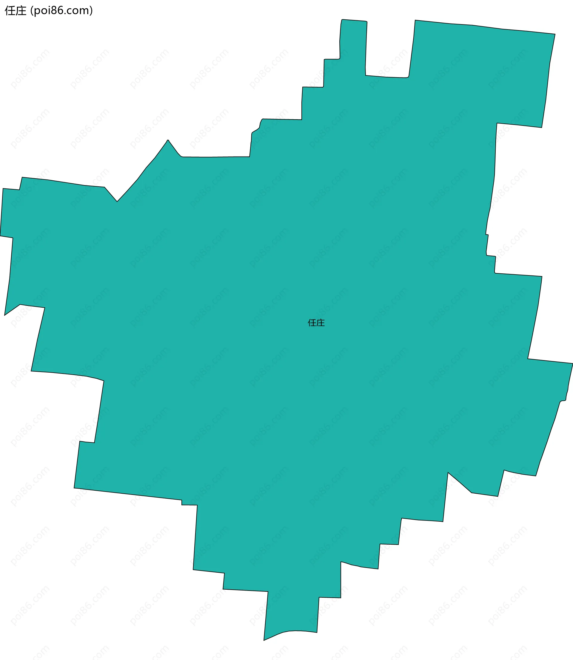 任庄边界地图