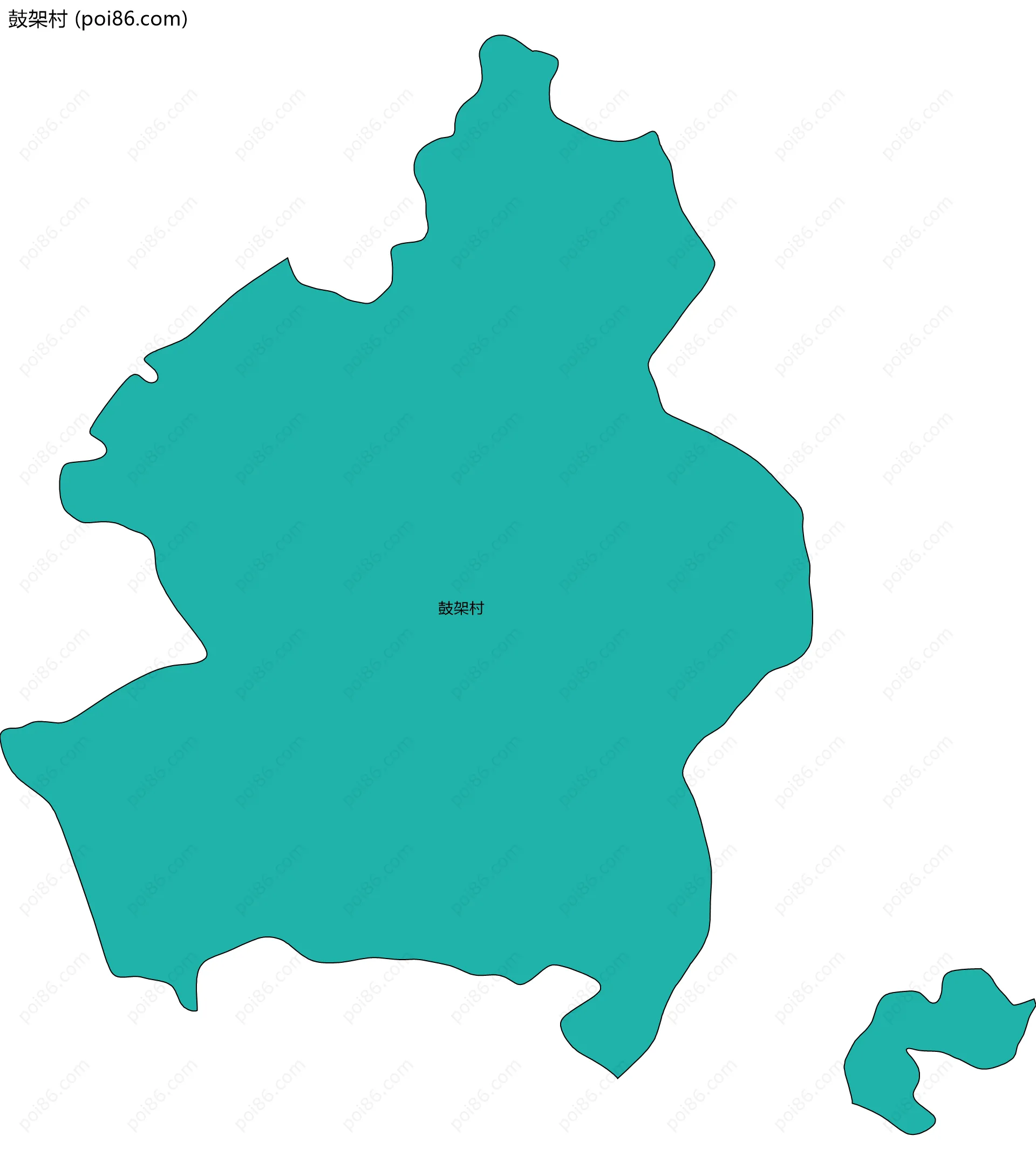 鼓架村边界地图