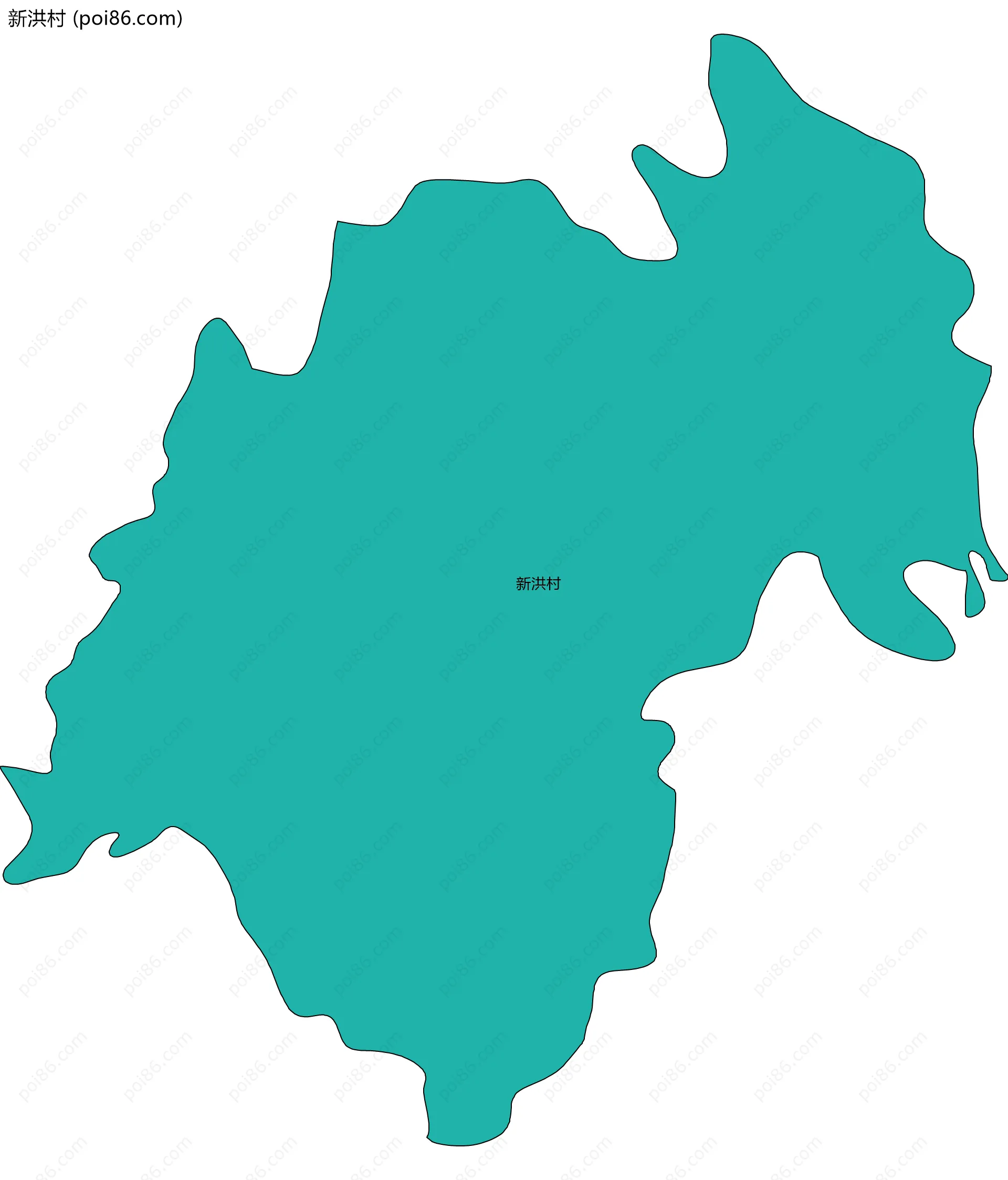 新洪村边界地图