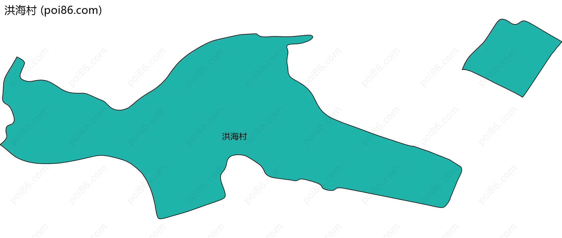洪海村边界地图