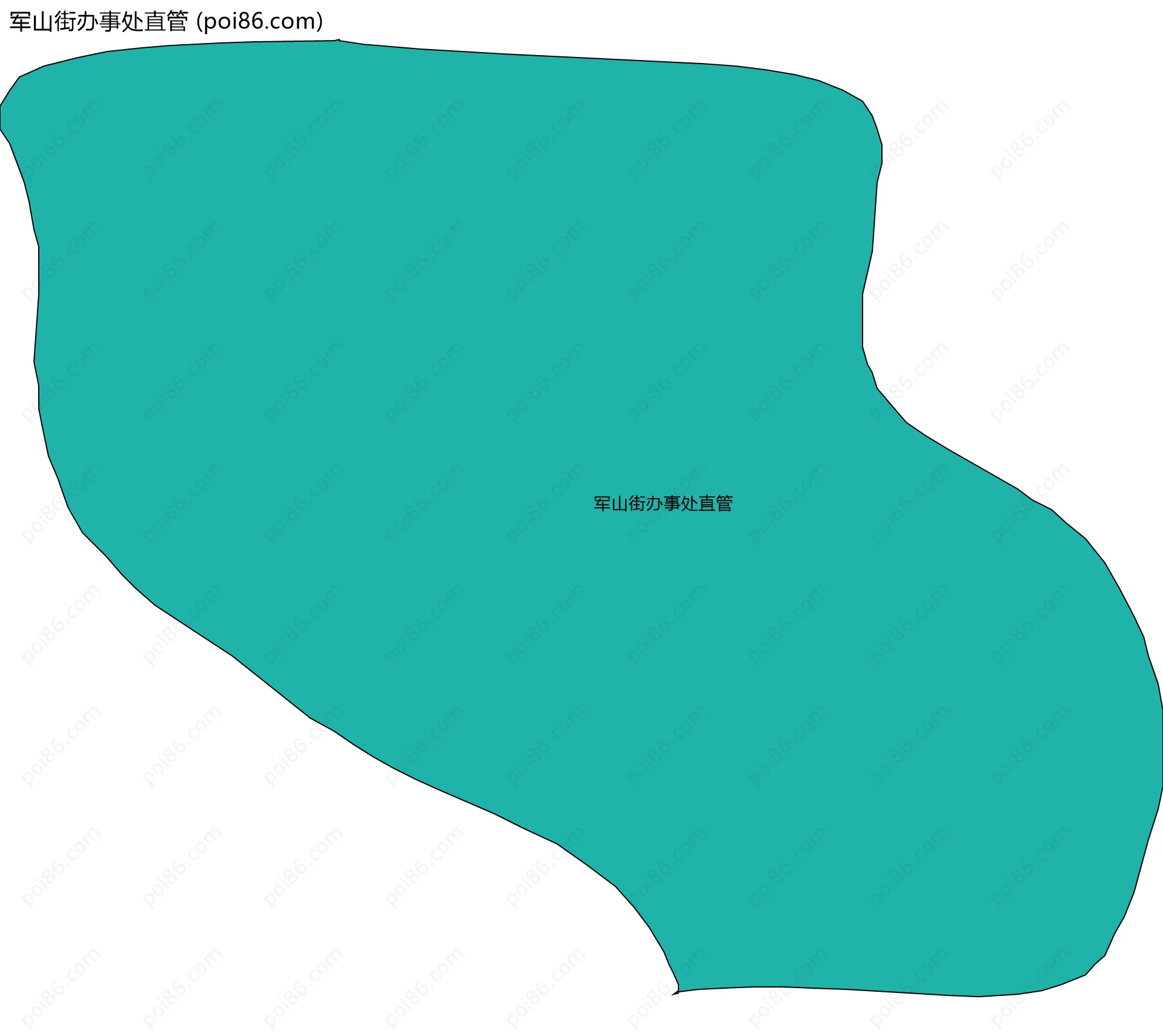 军山街办事处直管边界地图