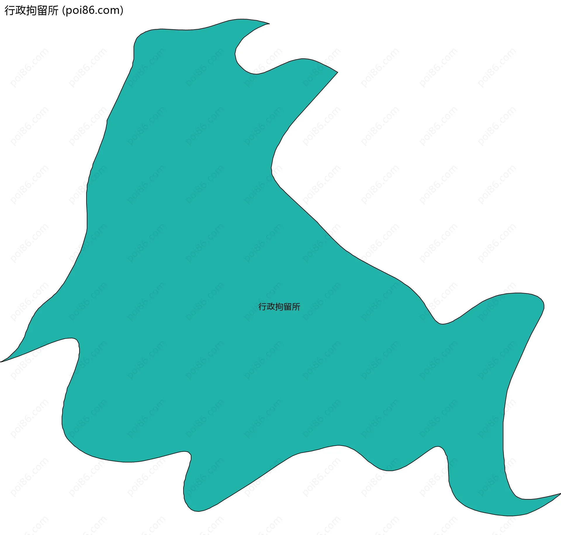 行政拘留所边界地图