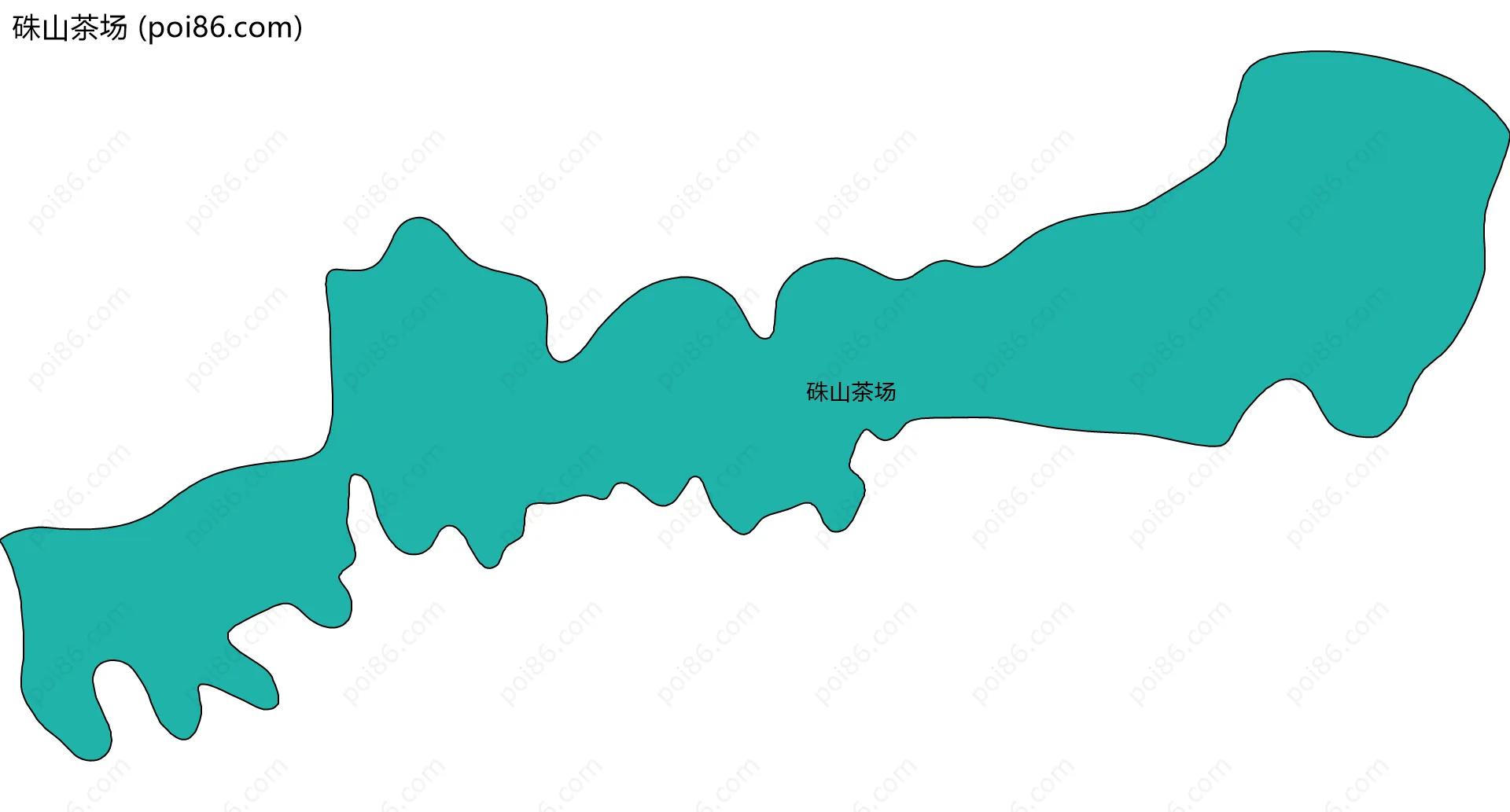 硃山茶场边界地图