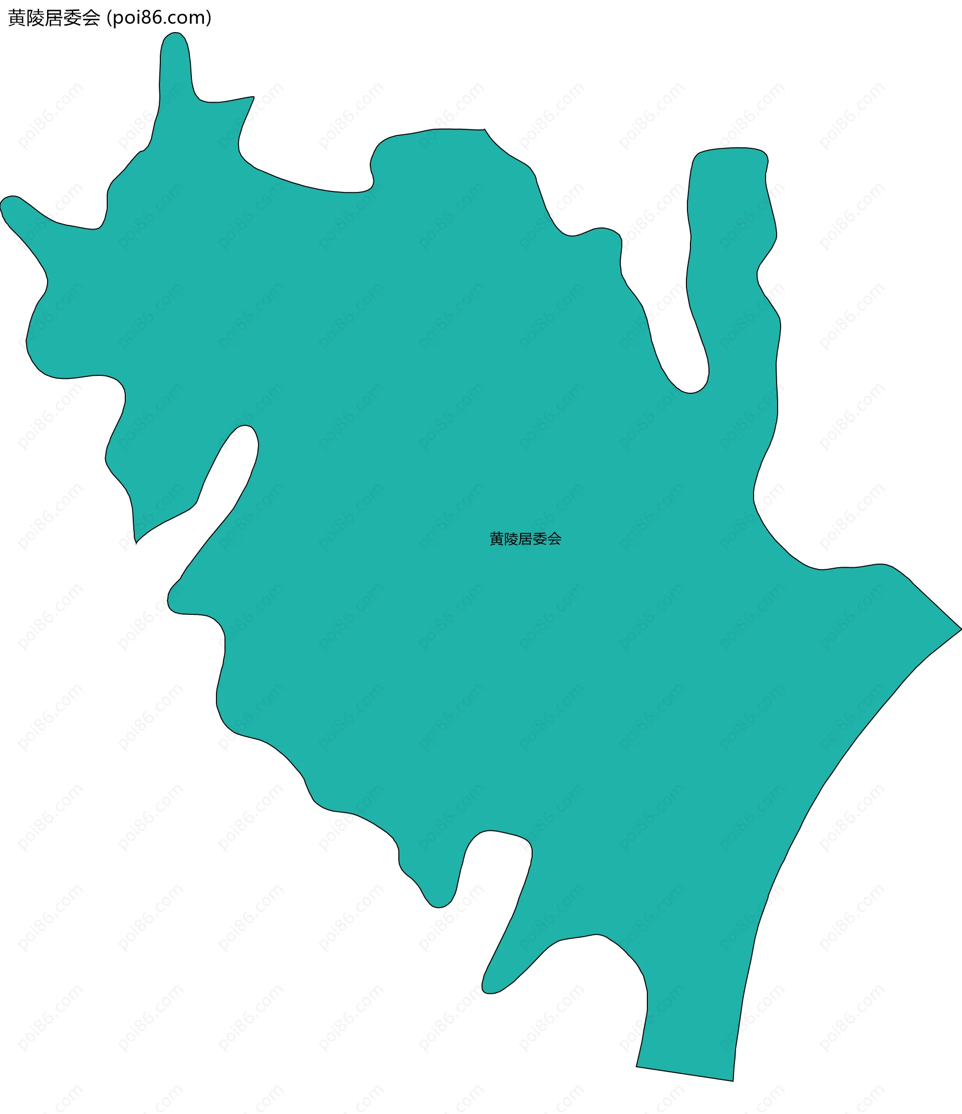 黄陵居委会边界地图