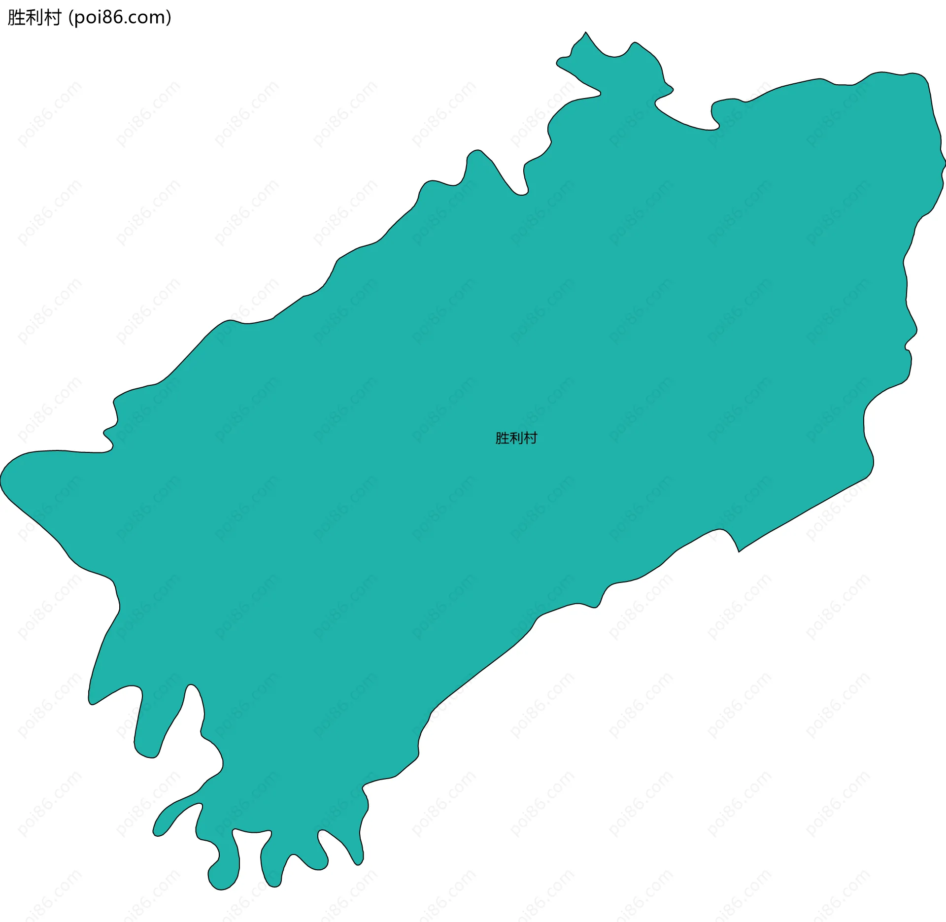 胜利村边界地图