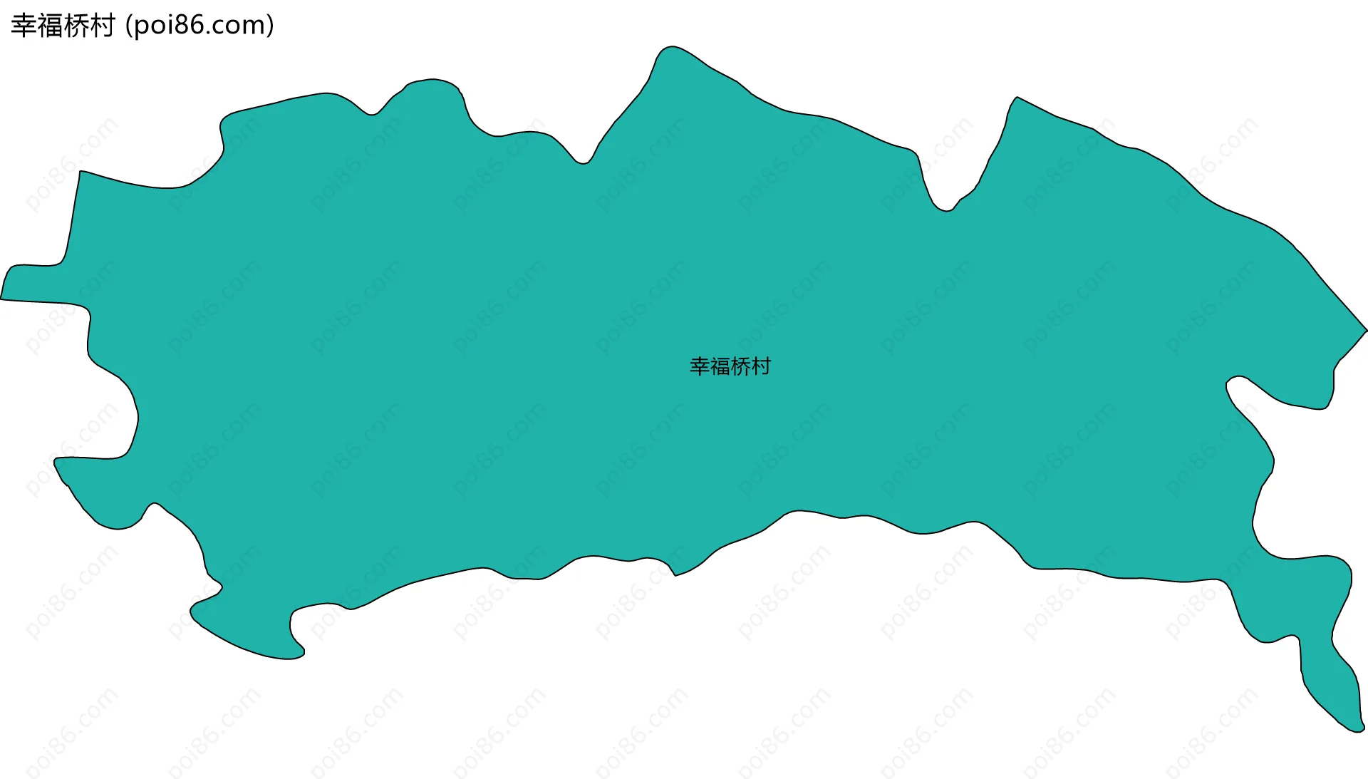 幸福桥村边界地图