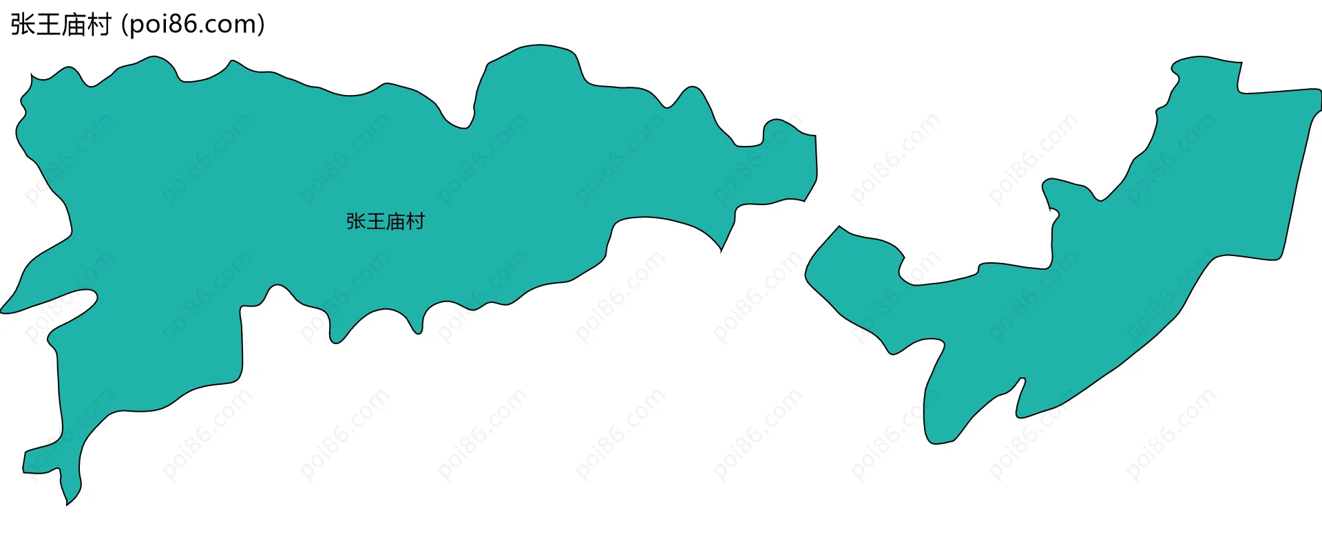 张王庙村边界地图