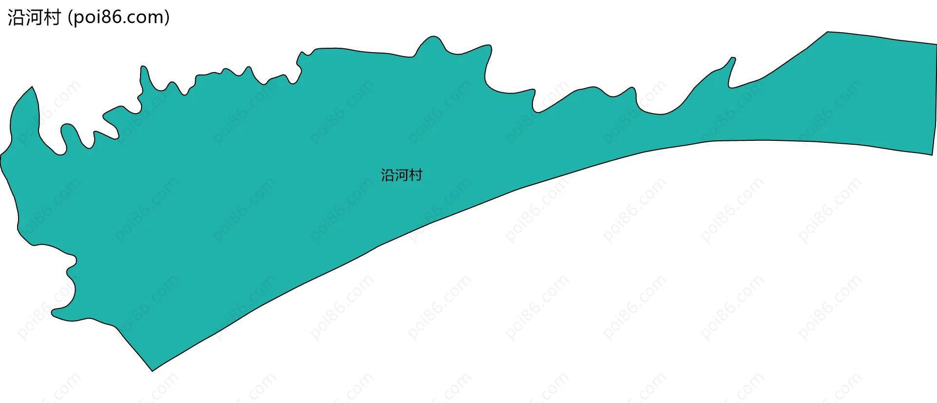 沿河村边界地图