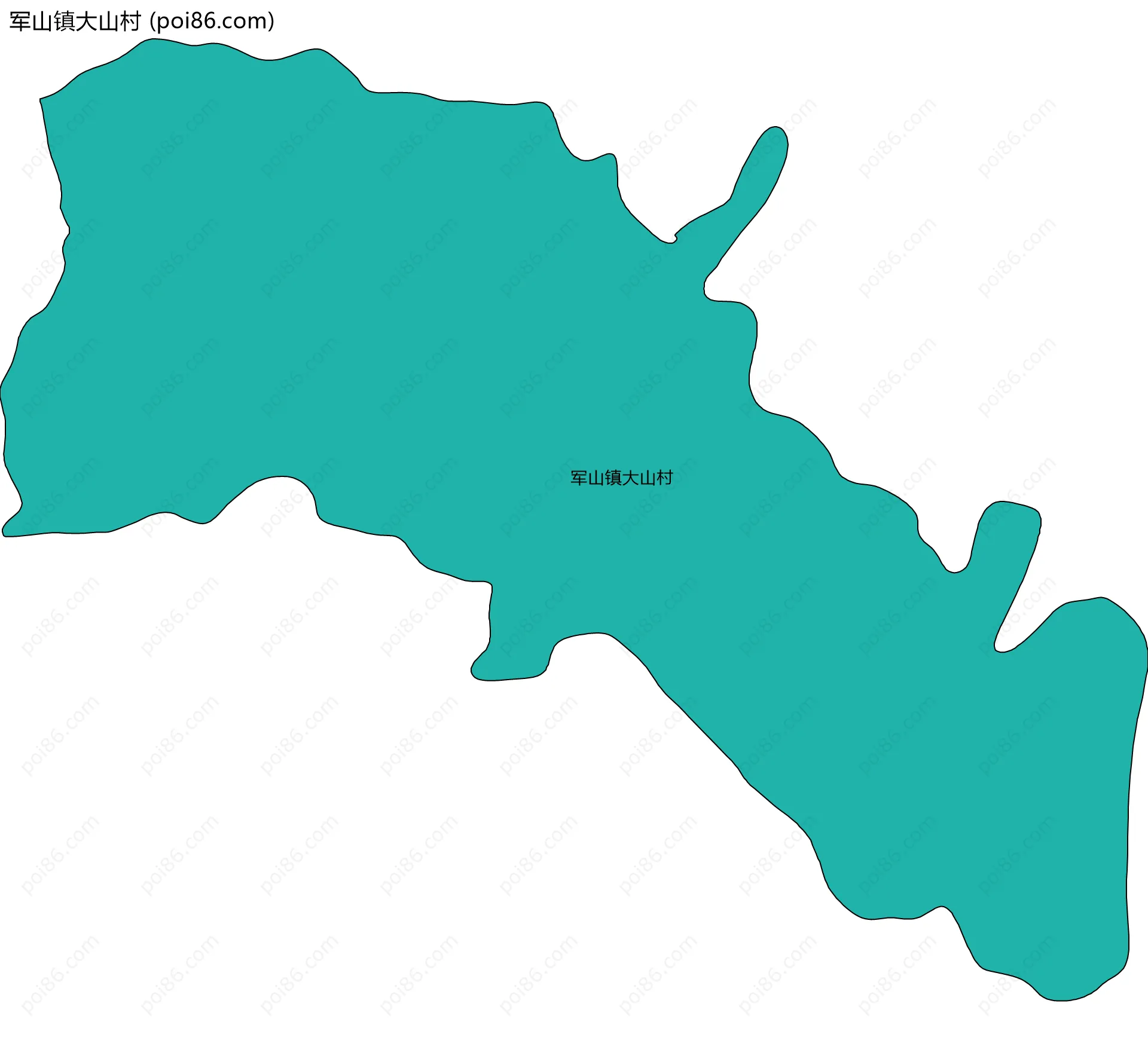 军山镇大山村边界地图