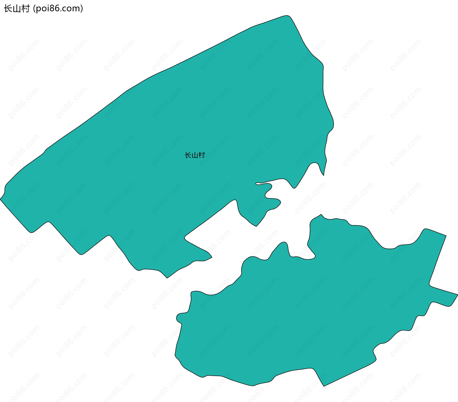 长山村边界地图