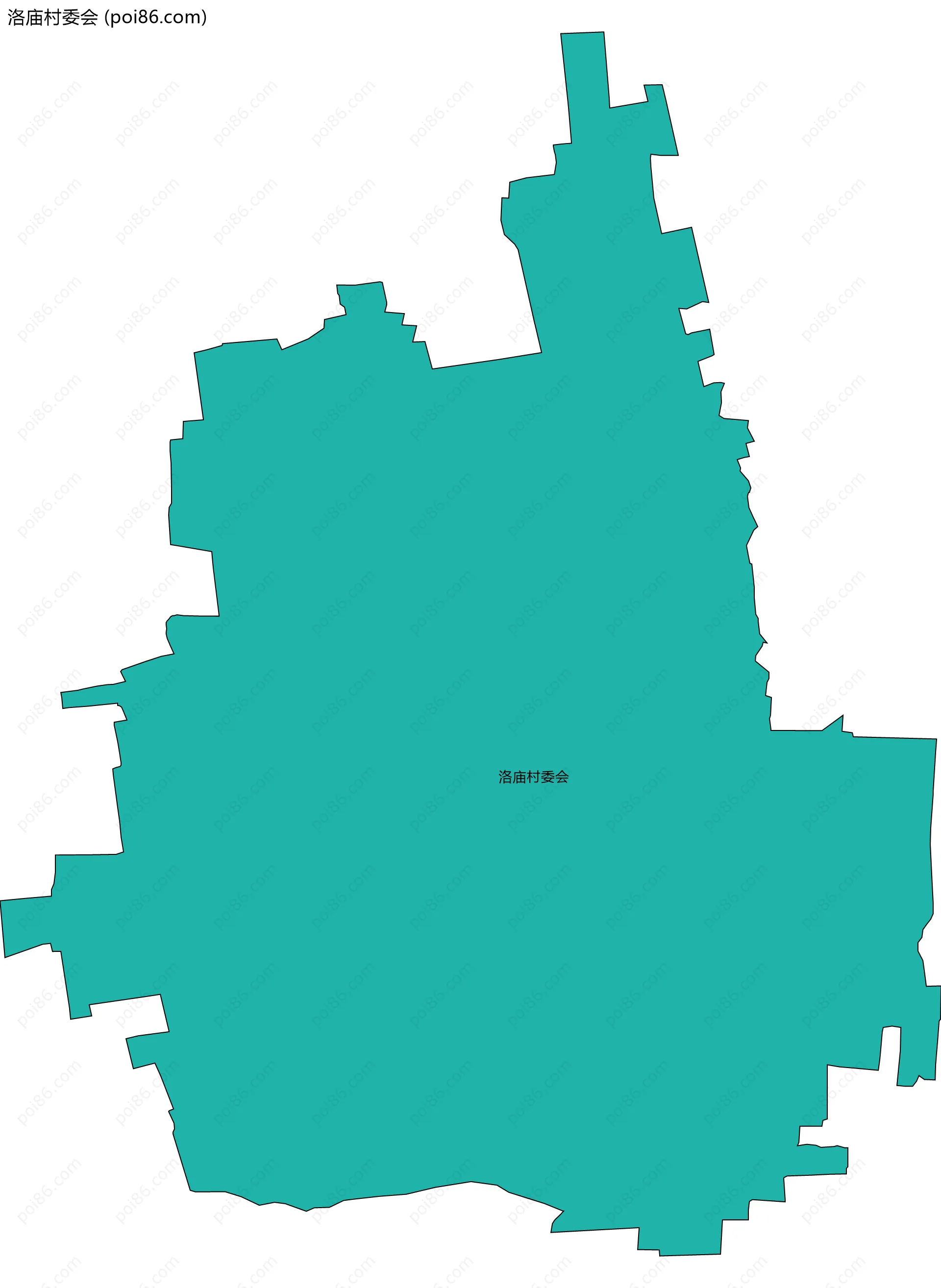 洛庙村委会边界地图