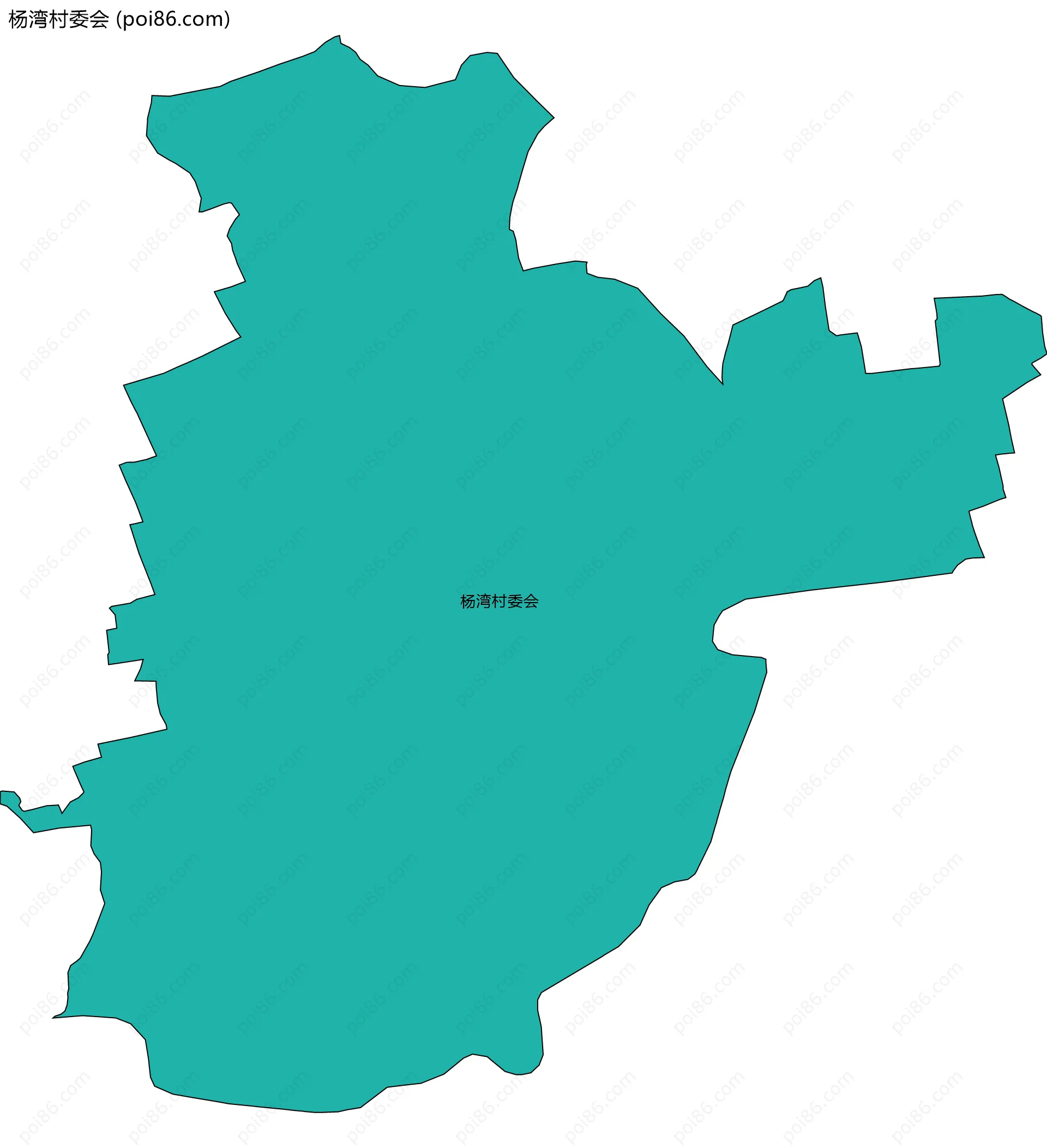 杨湾村委会边界地图