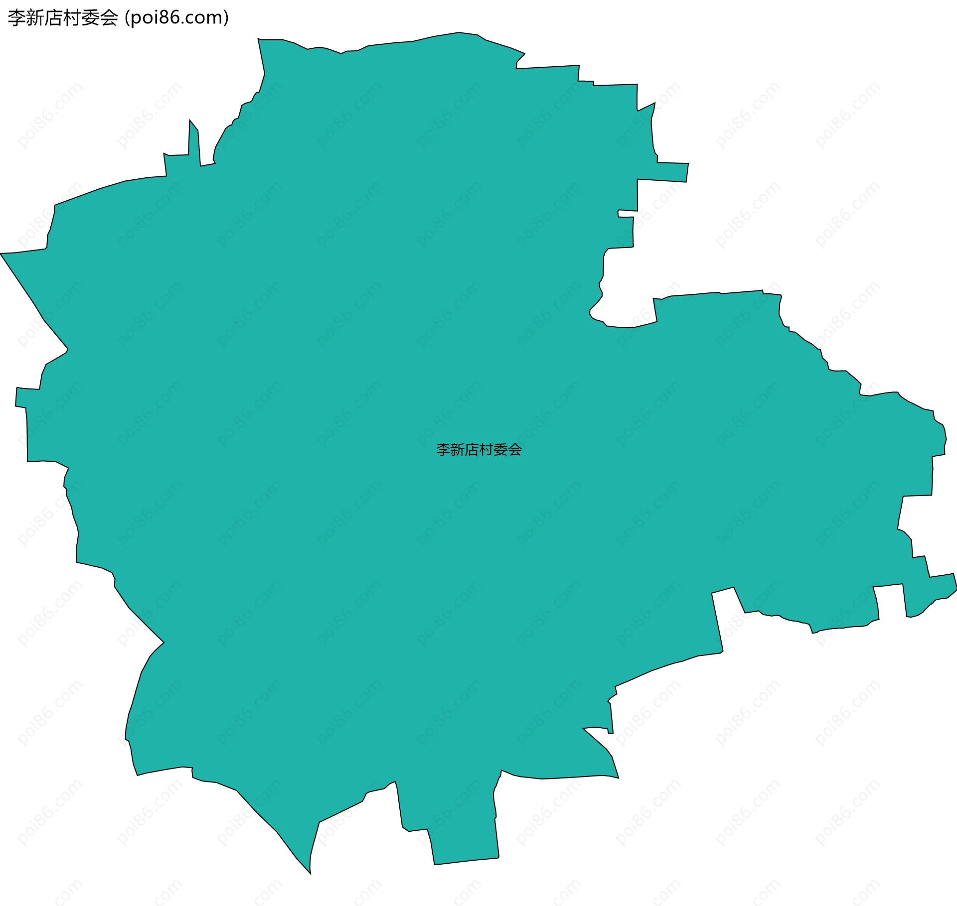 李新店村委会边界地图