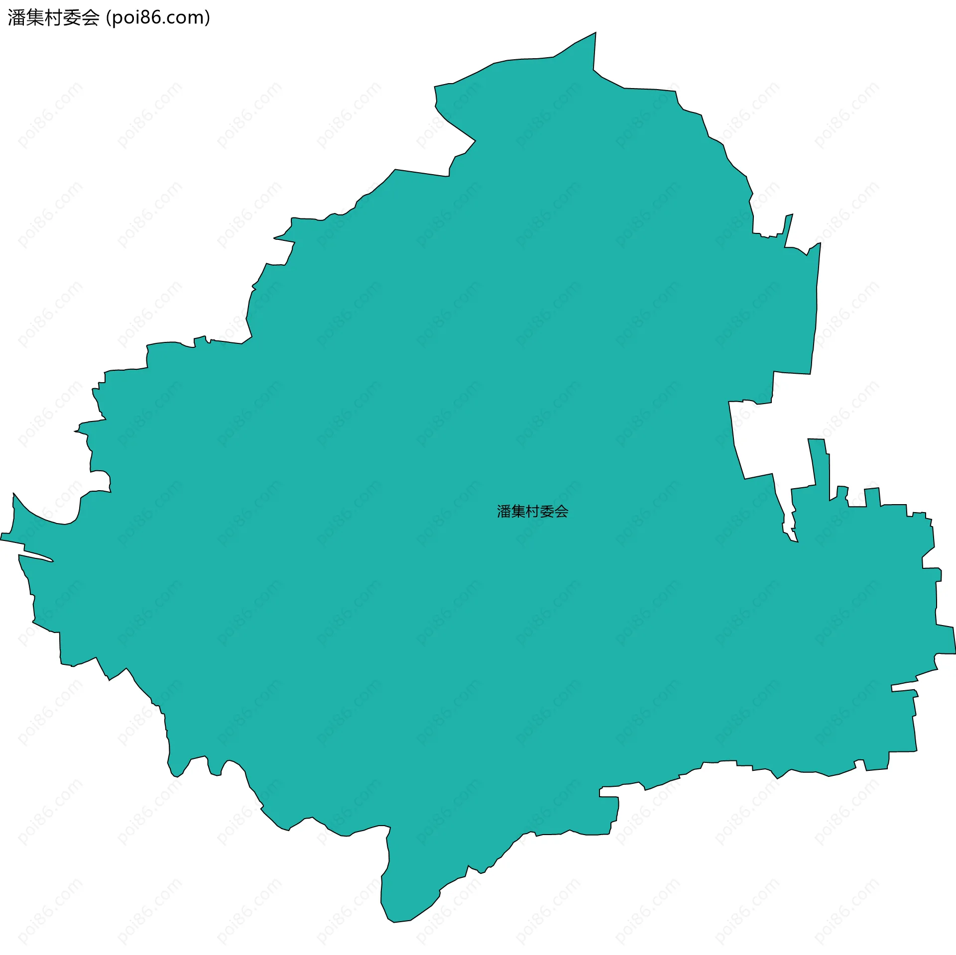 潘集村委会边界地图