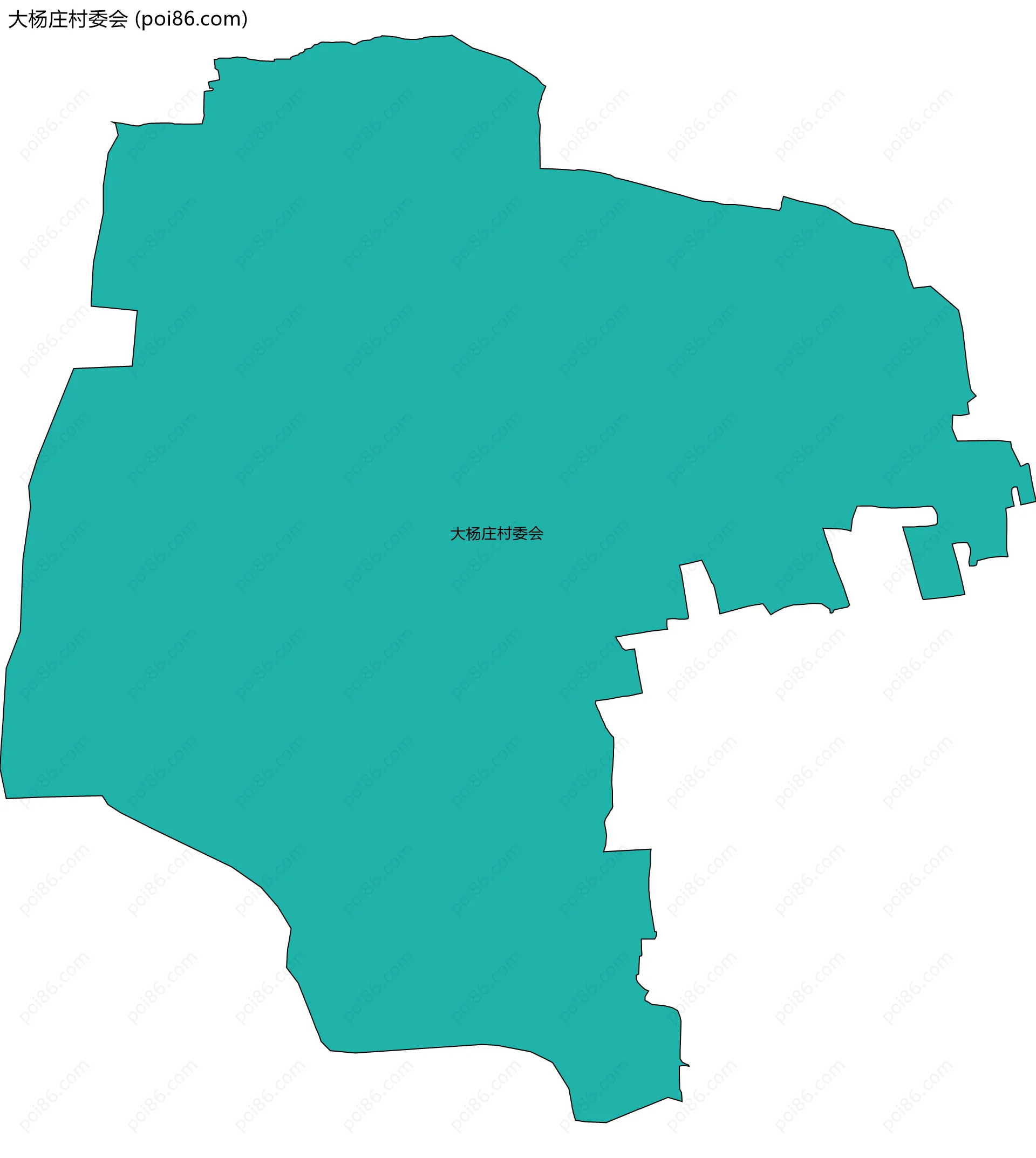 大杨庄村委会边界地图
